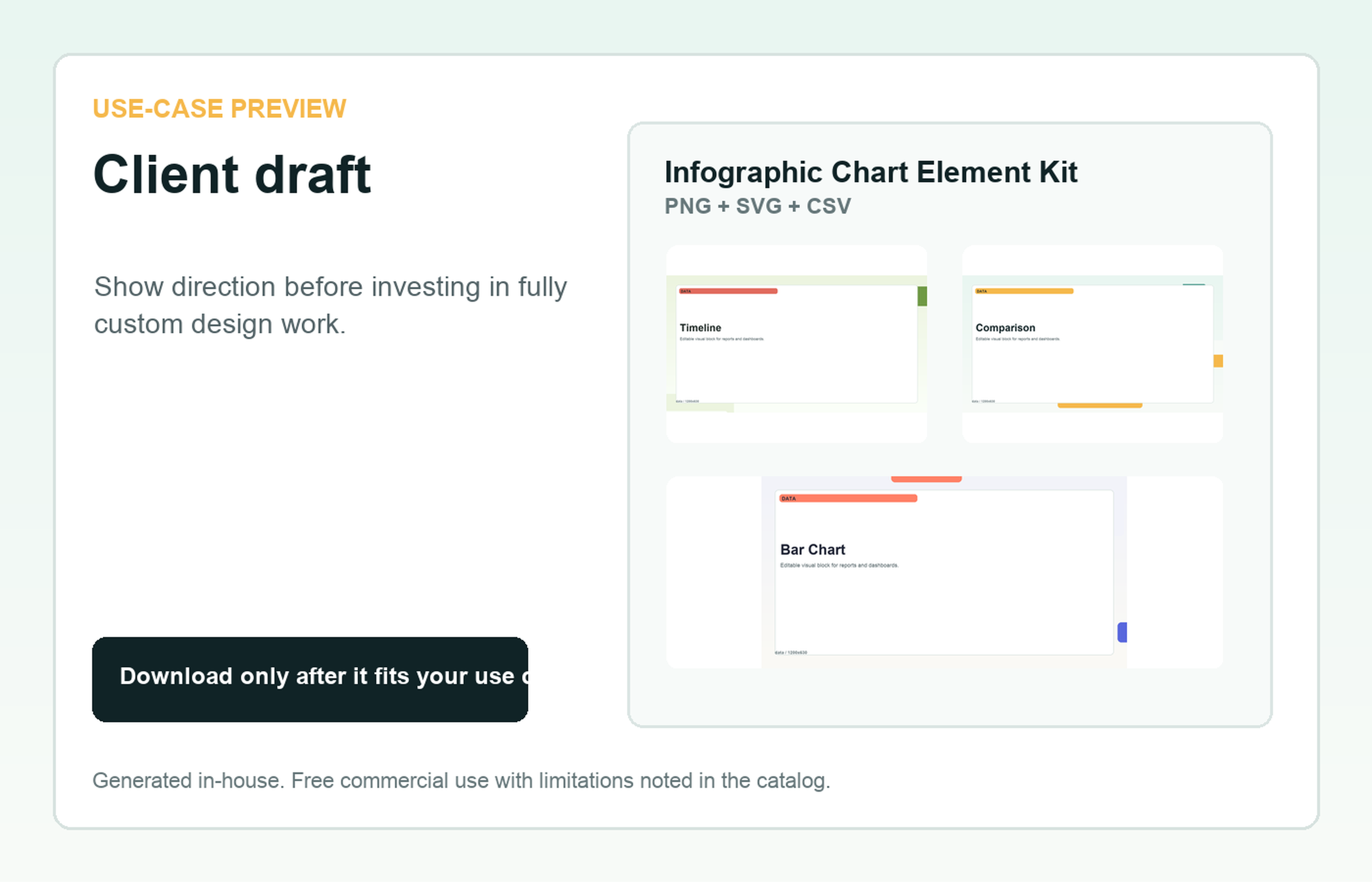 Infographic Chart Element Kit Client draft use-case preview