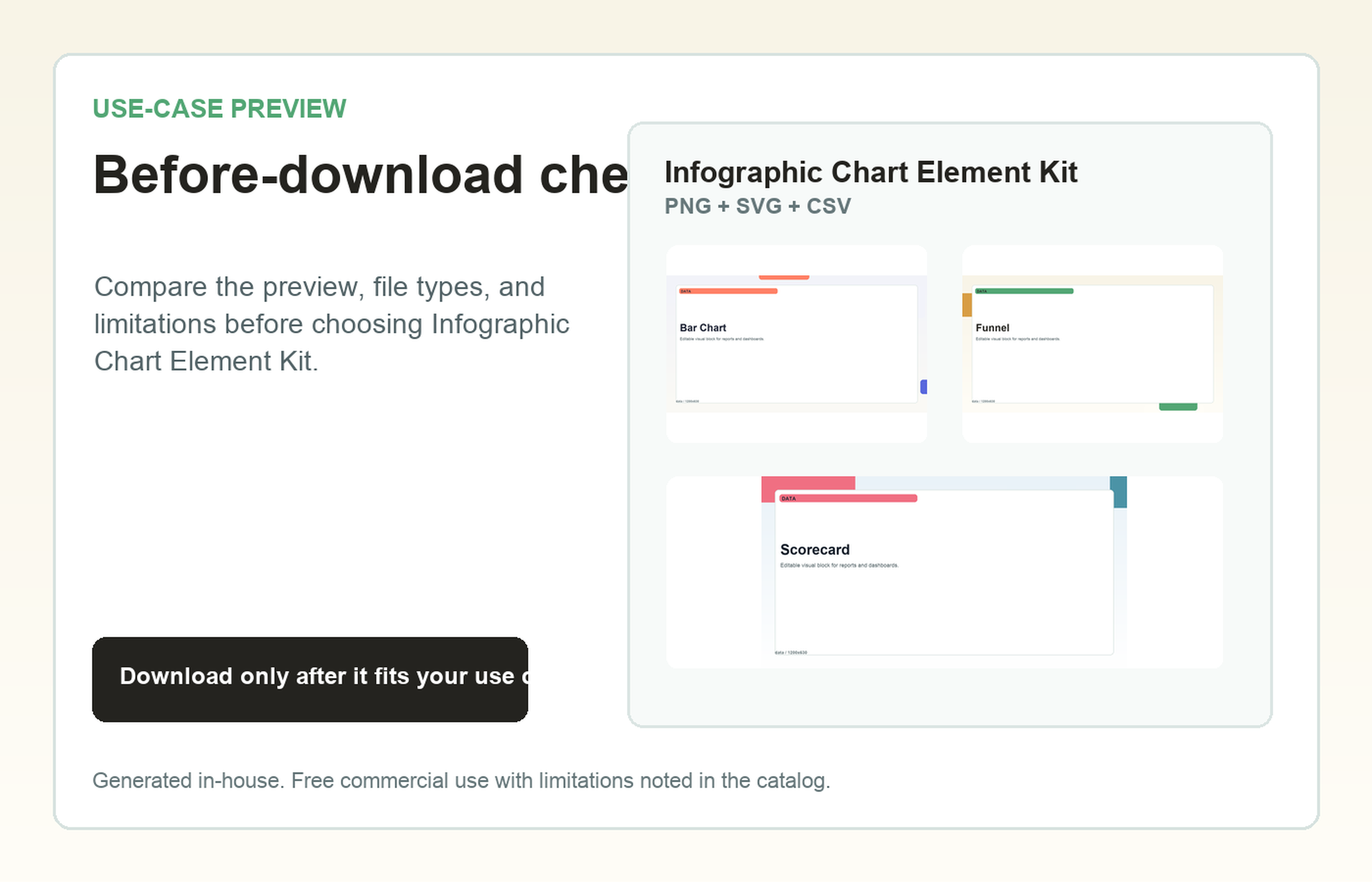 Infographic Chart Element Kit Before-download check use-case preview