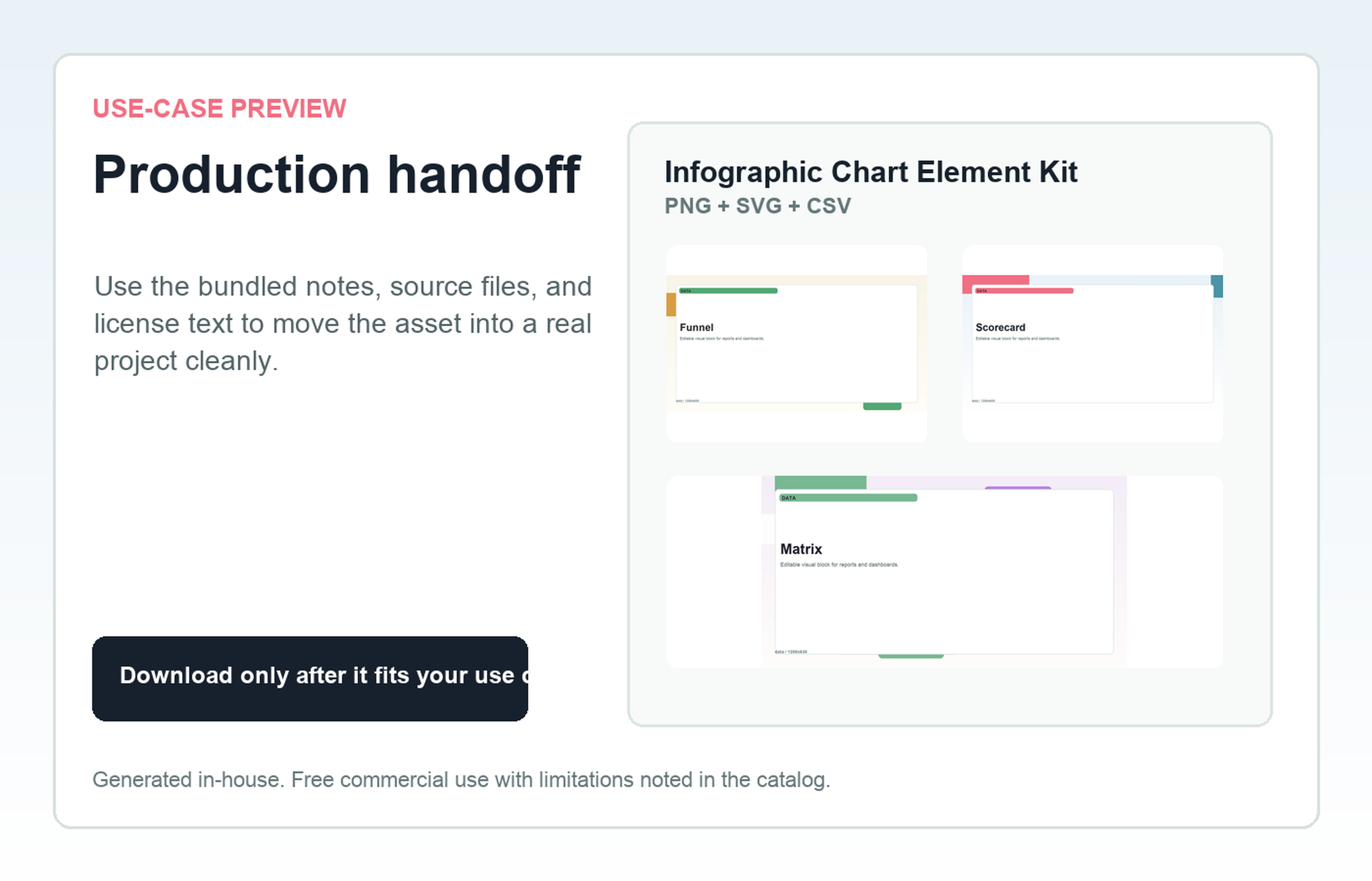 Infographic Chart Element Kit Production handoff use-case preview