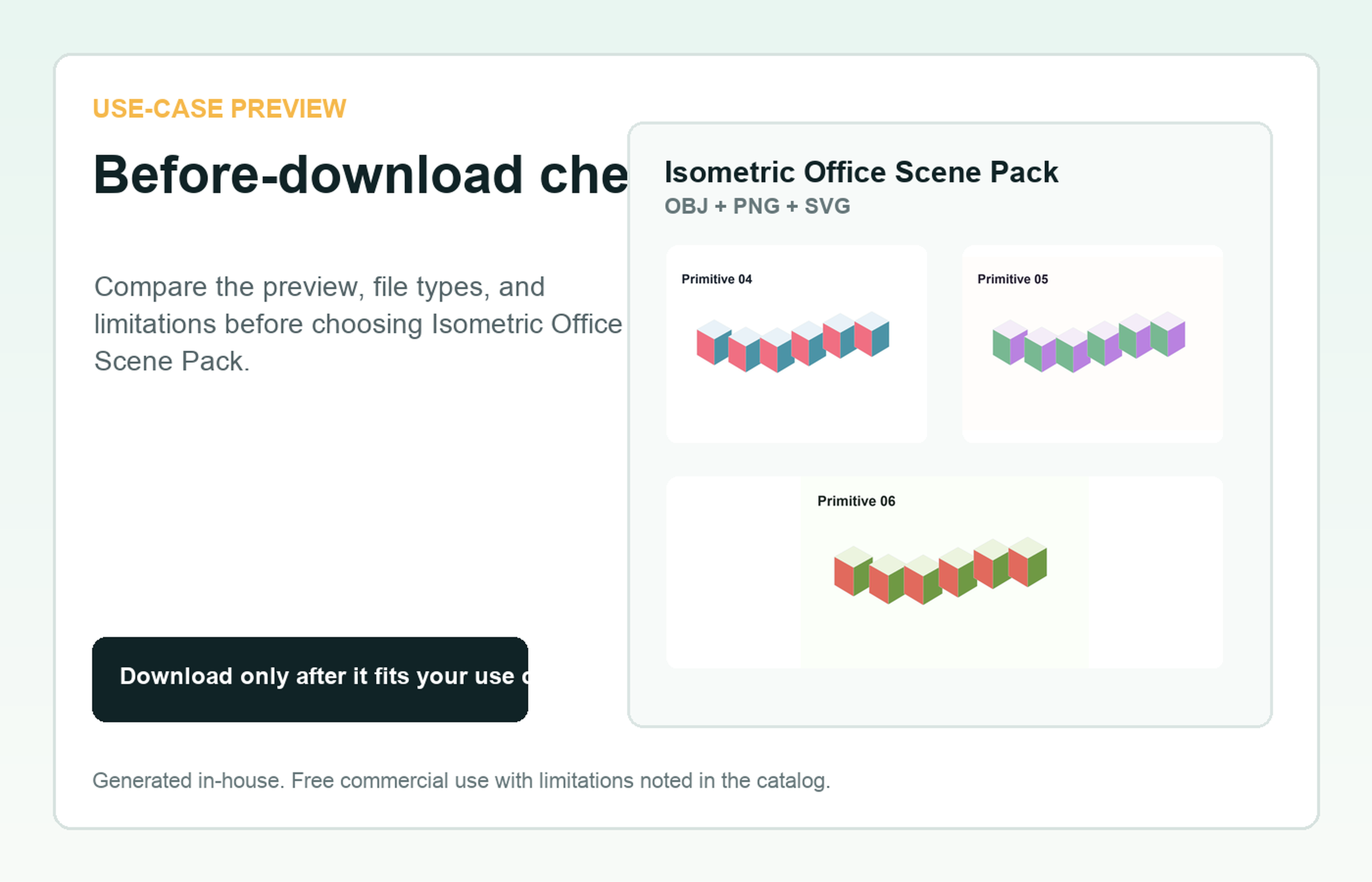 Isometric Office Scene Pack Before-download check use-case preview