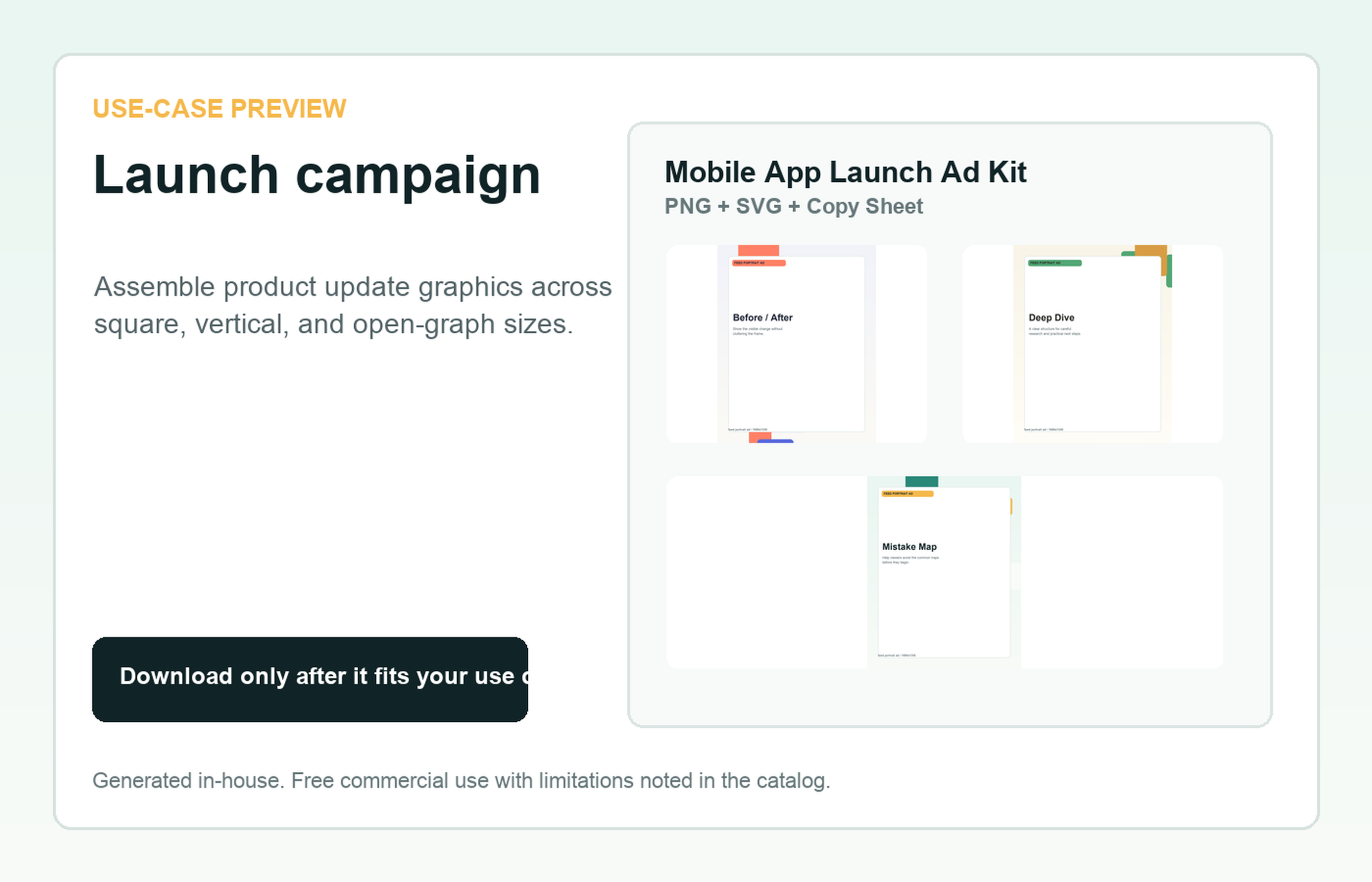 Mobile App Launch Ad Kit Launch campaign use-case preview
