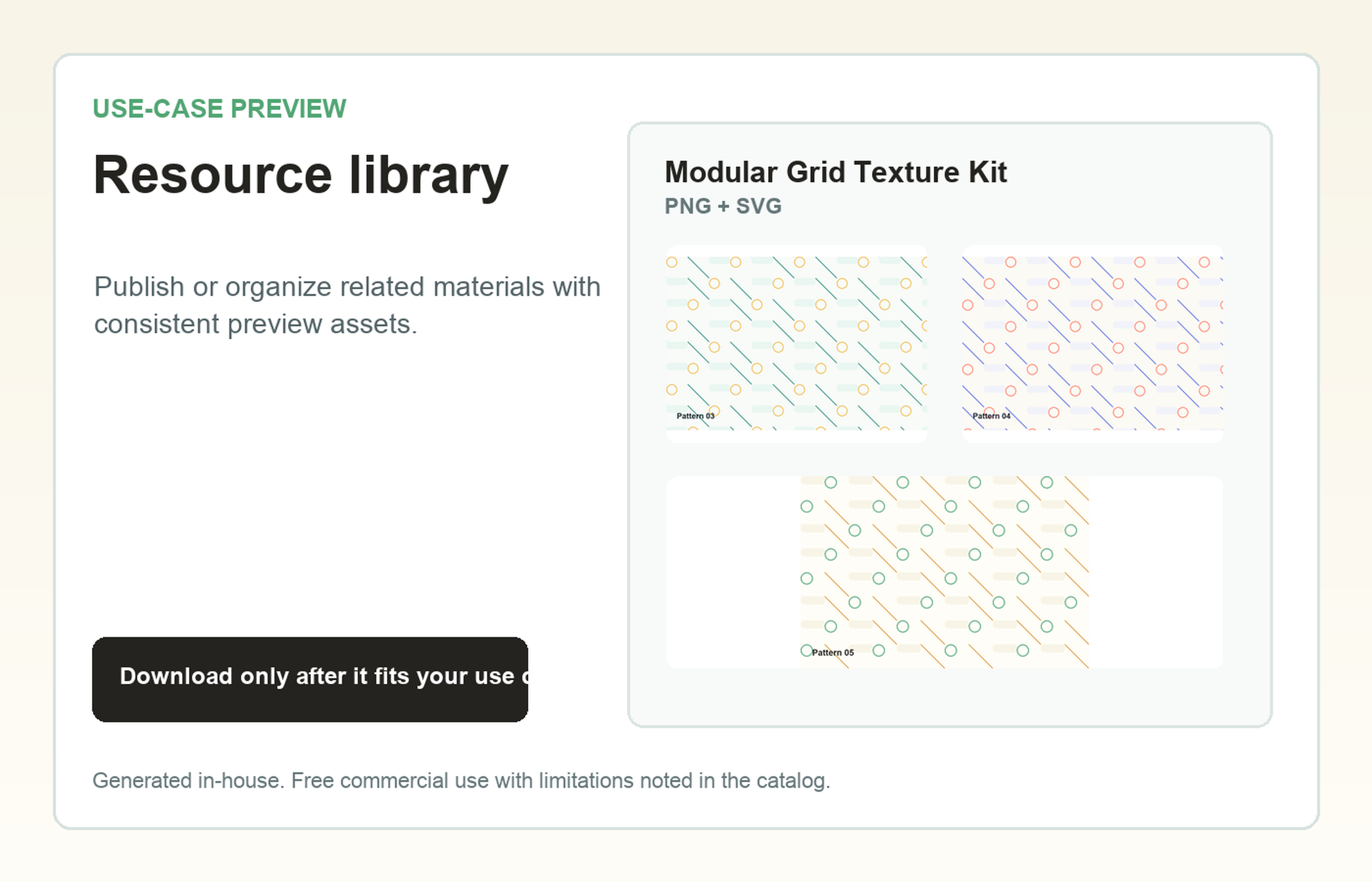 Modular Grid Texture Kit Resource library use-case preview