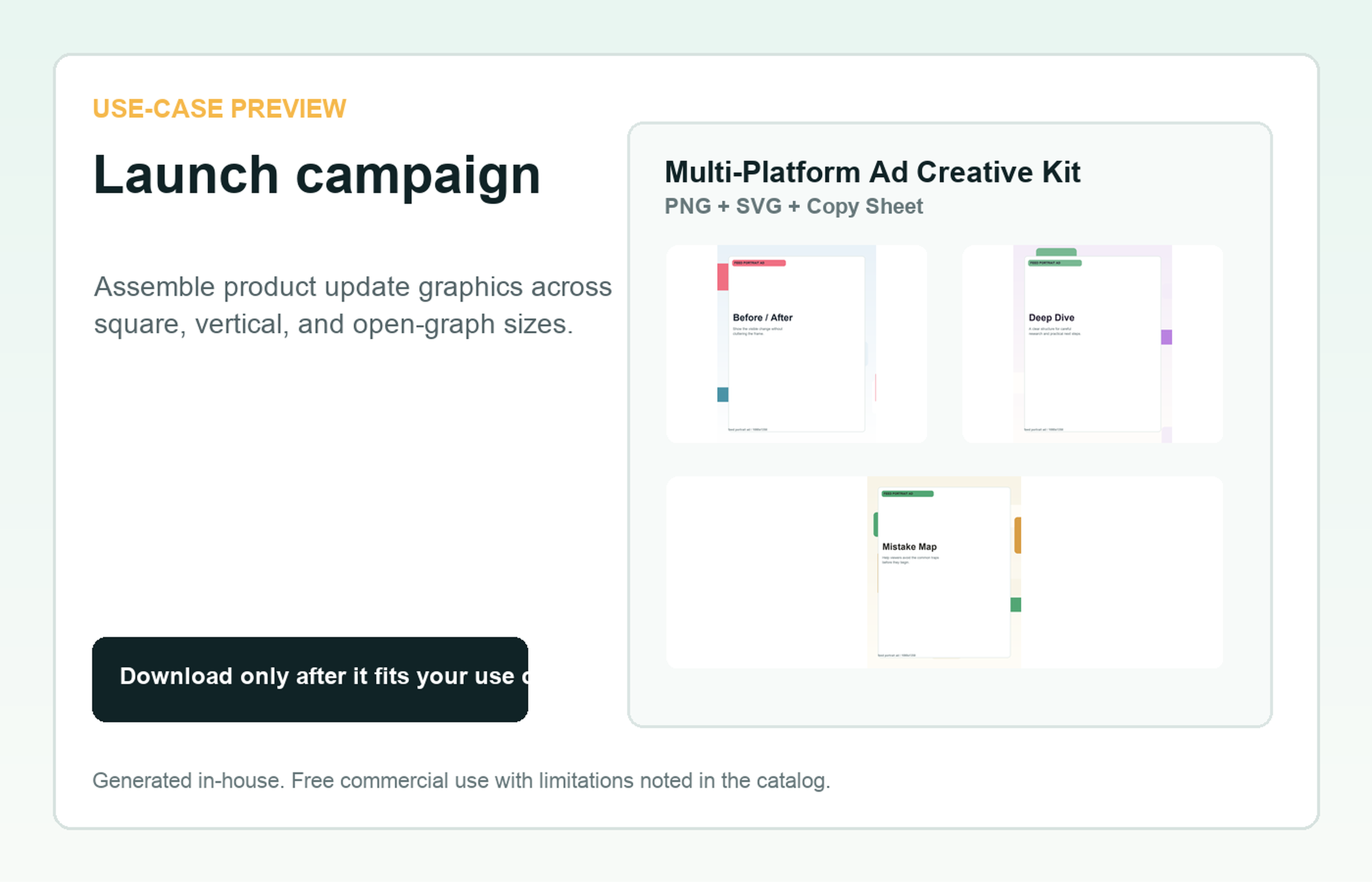 Multi-Platform Ad Creative Kit Launch campaign use-case preview