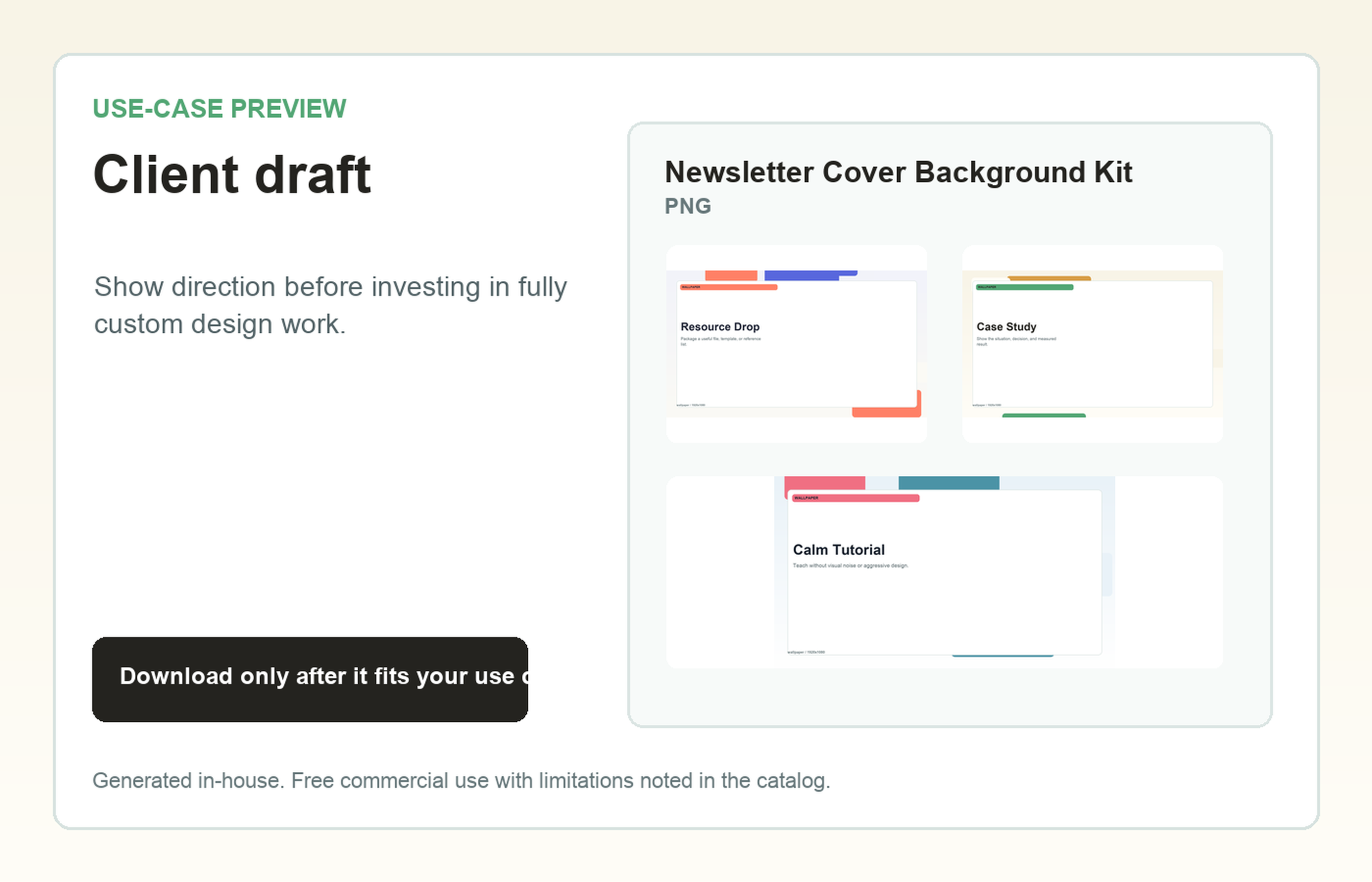 Newsletter Cover Background Kit Client draft use-case preview