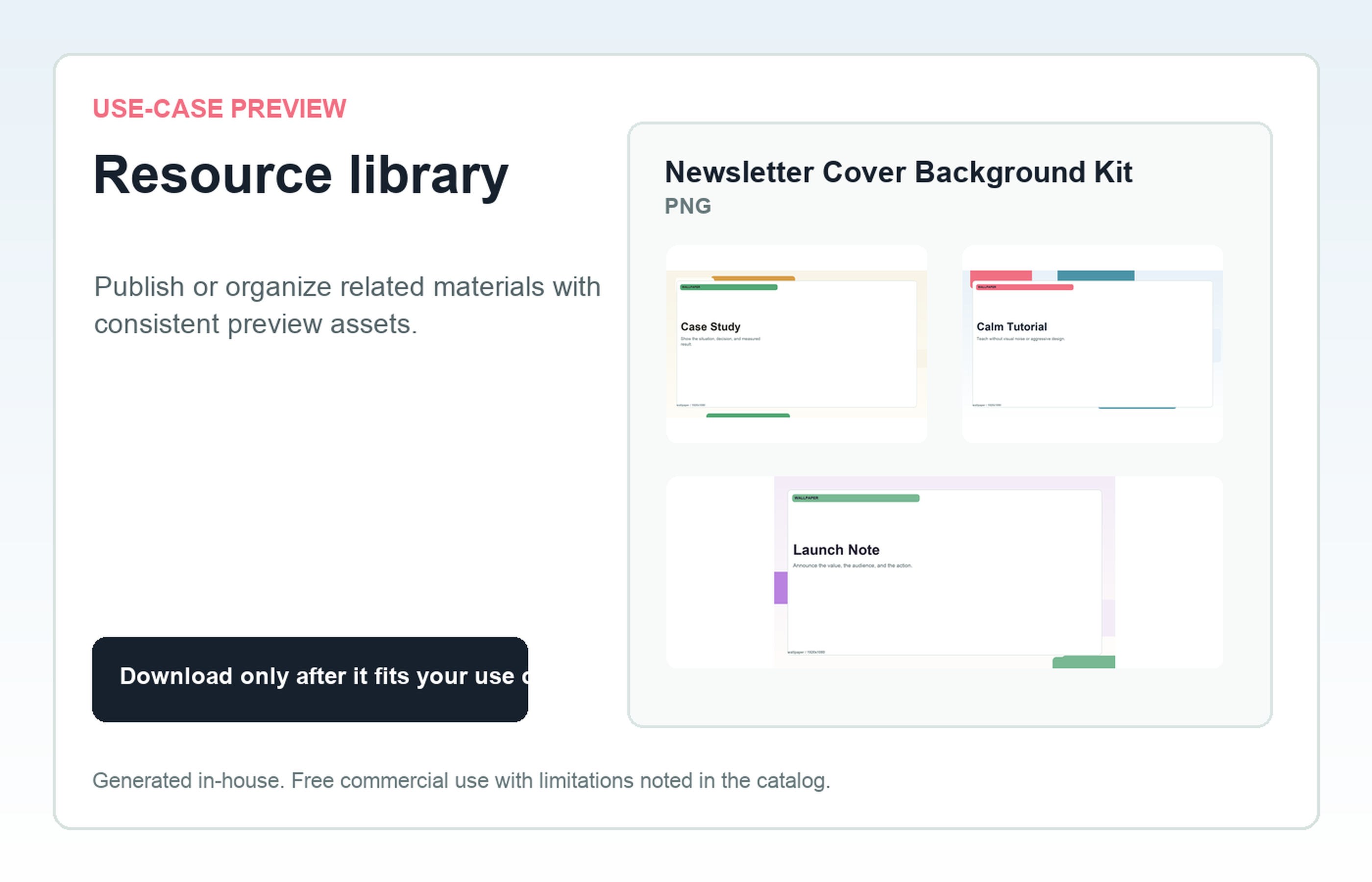 Newsletter Cover Background Kit Resource library use-case preview