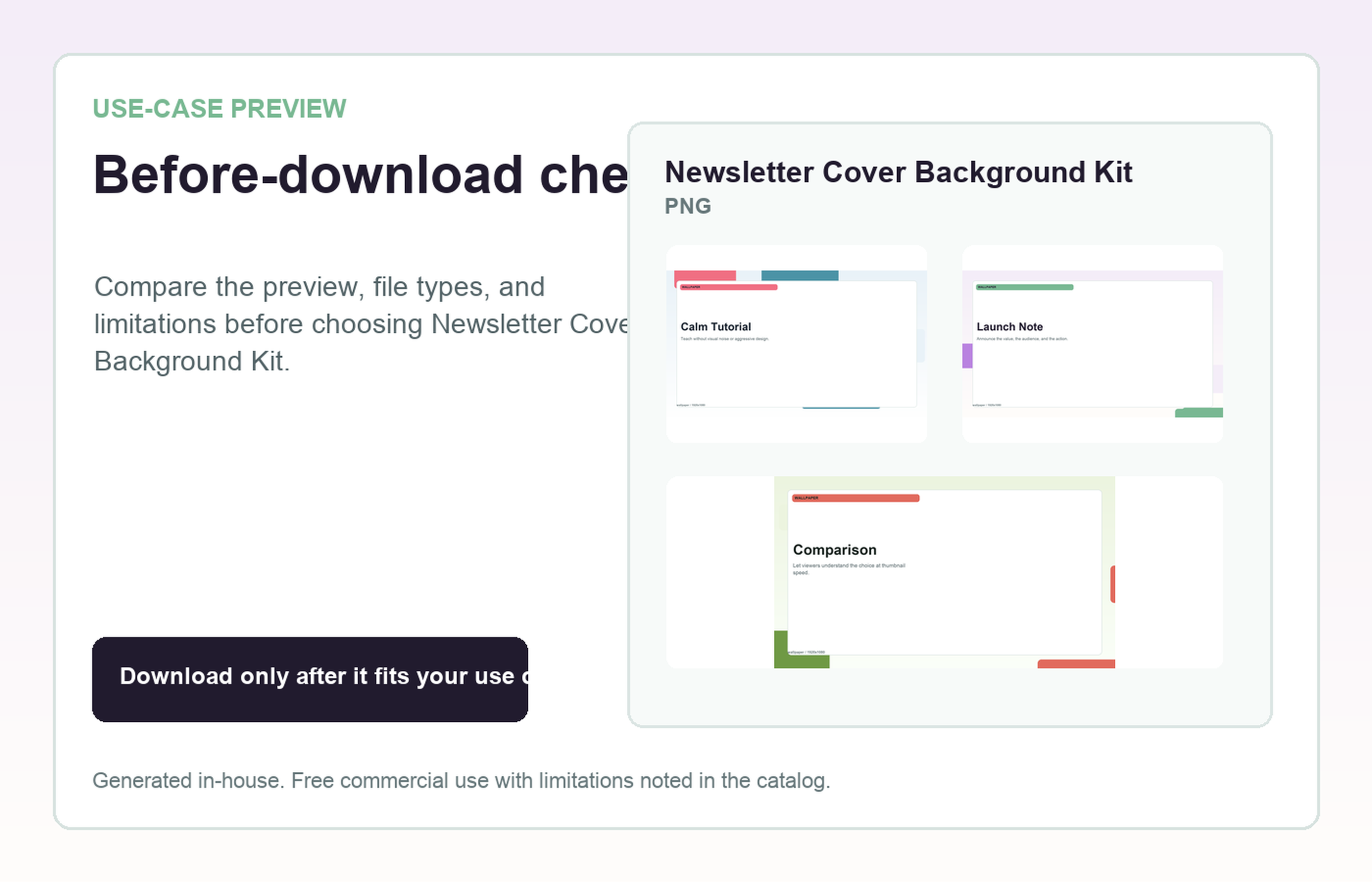 Newsletter Cover Background Kit Before-download check use-case preview