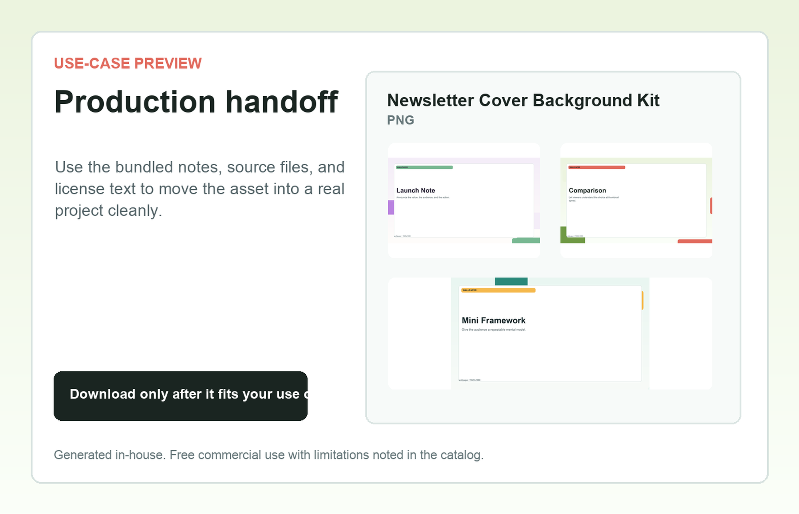 Newsletter Cover Background Kit Production handoff use-case preview