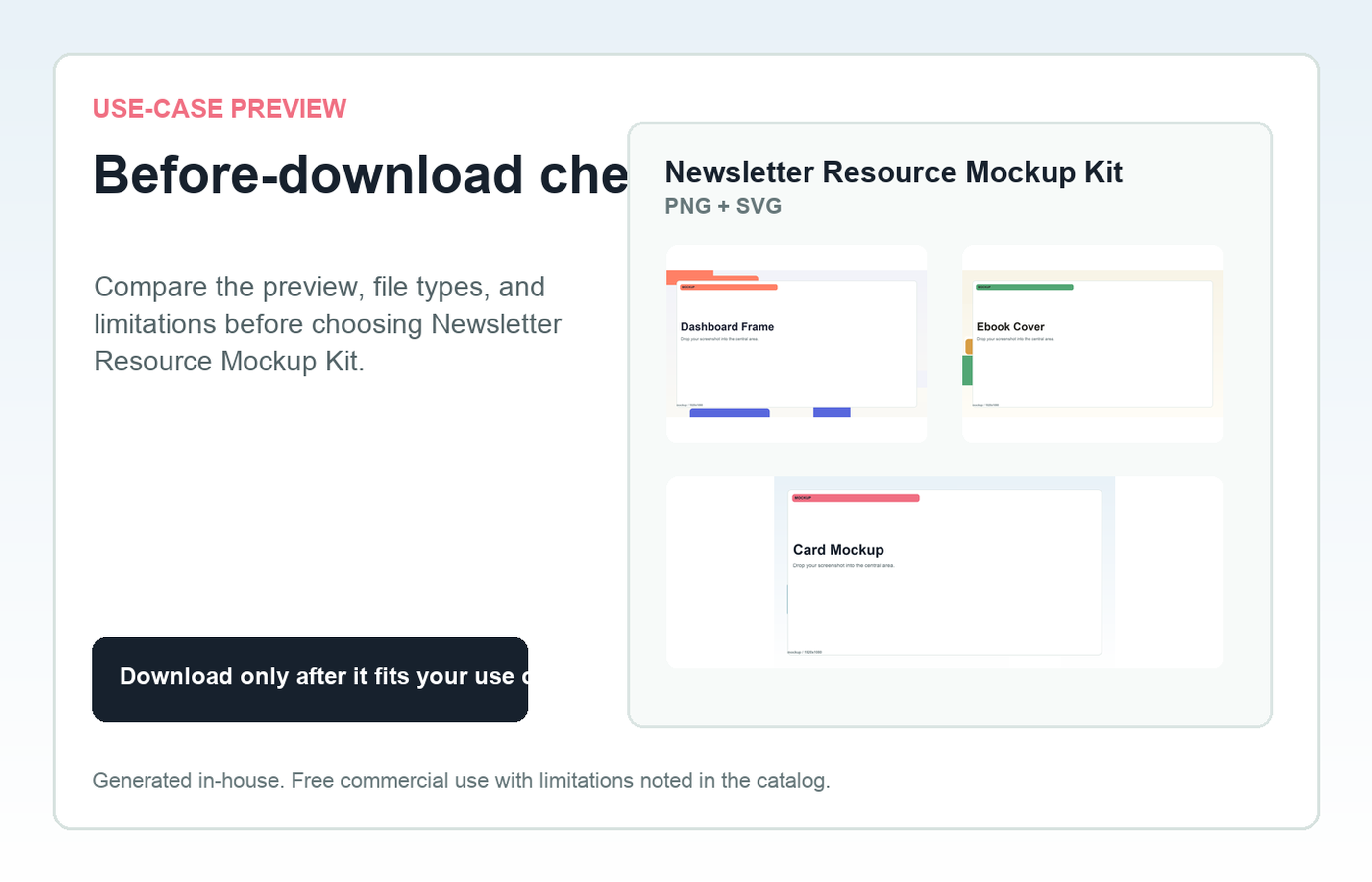 Newsletter Resource Mockup Kit Before-download check use-case preview