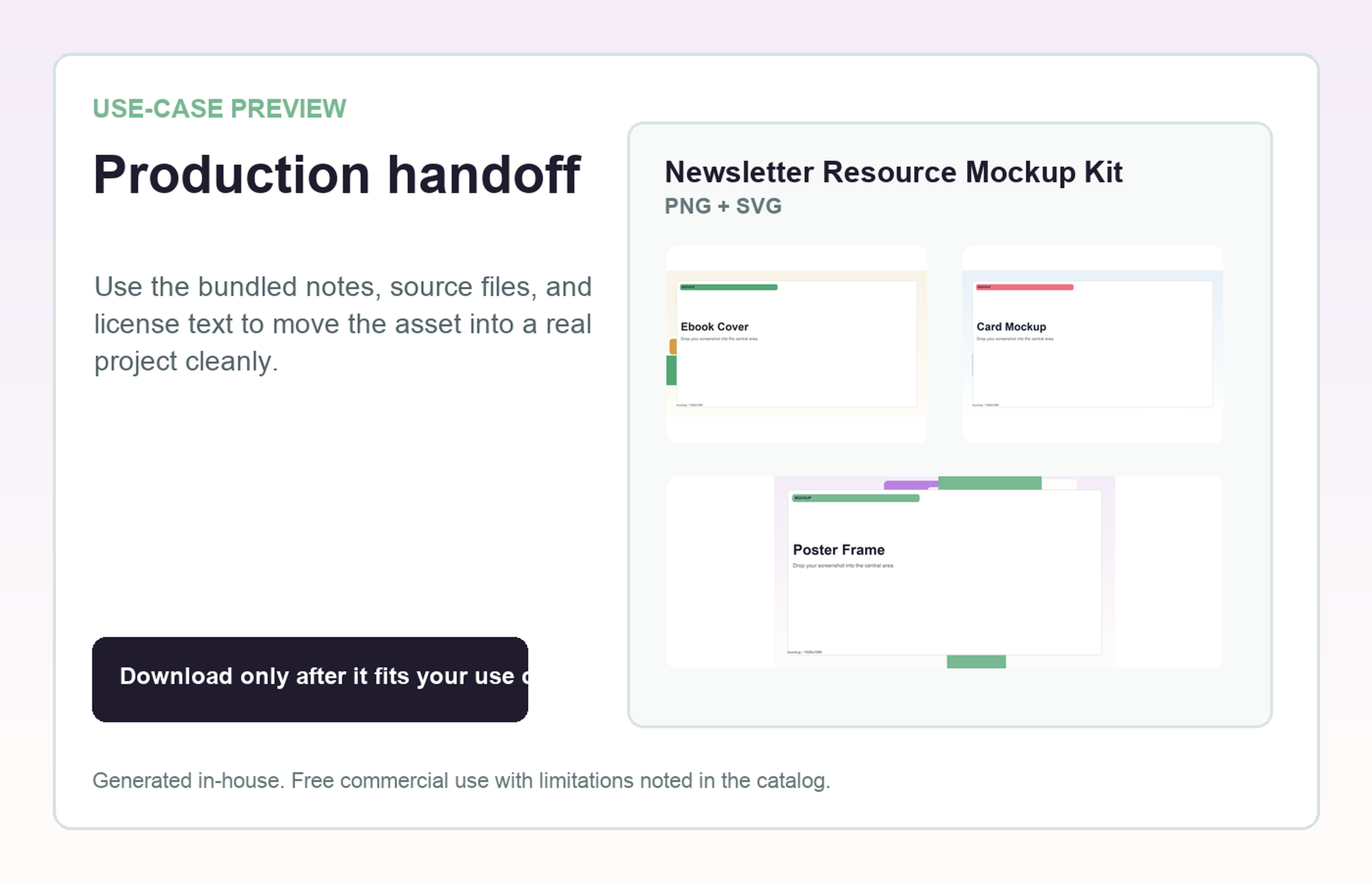 Newsletter Resource Mockup Kit Production handoff use-case preview