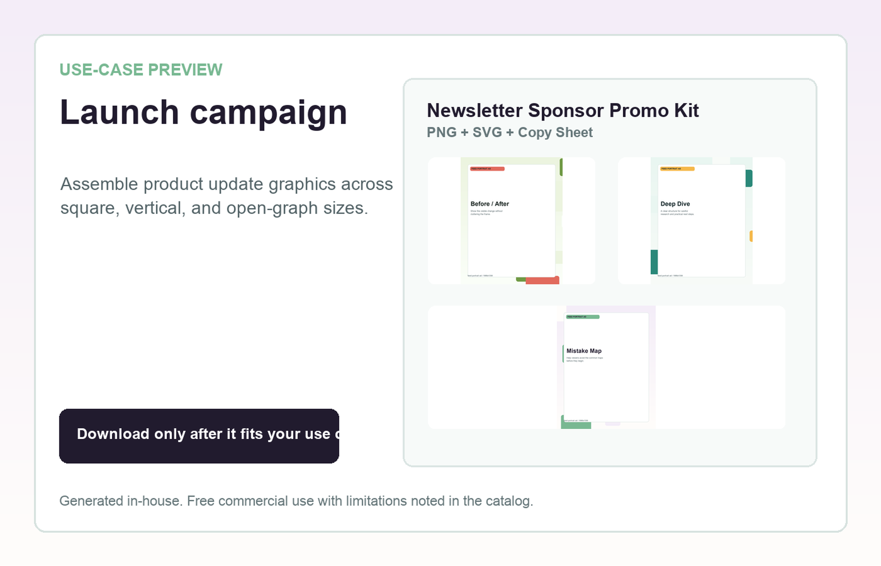 Newsletter Sponsor Promo Kit Launch campaign use-case preview