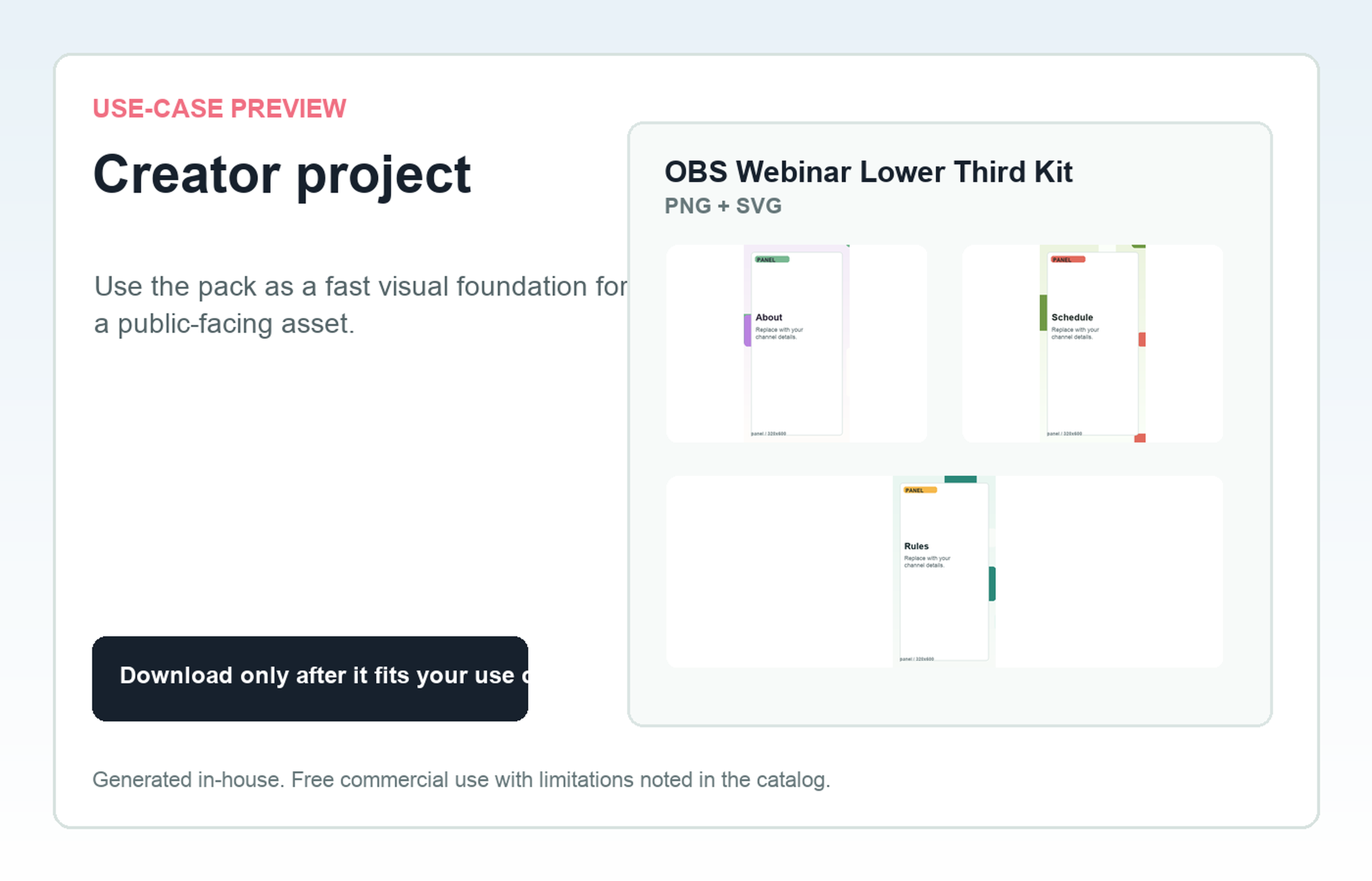 OBS Webinar Lower Third Kit Creator project use-case preview