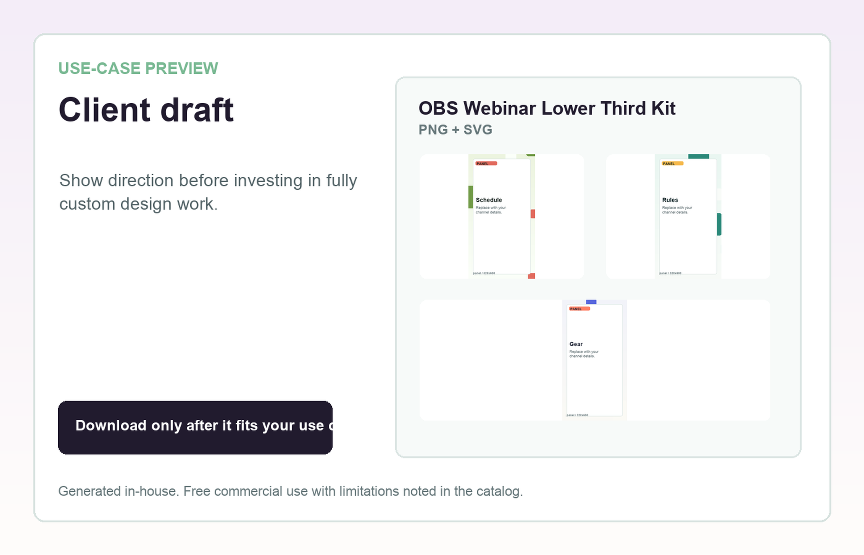 OBS Webinar Lower Third Kit Client draft use-case preview