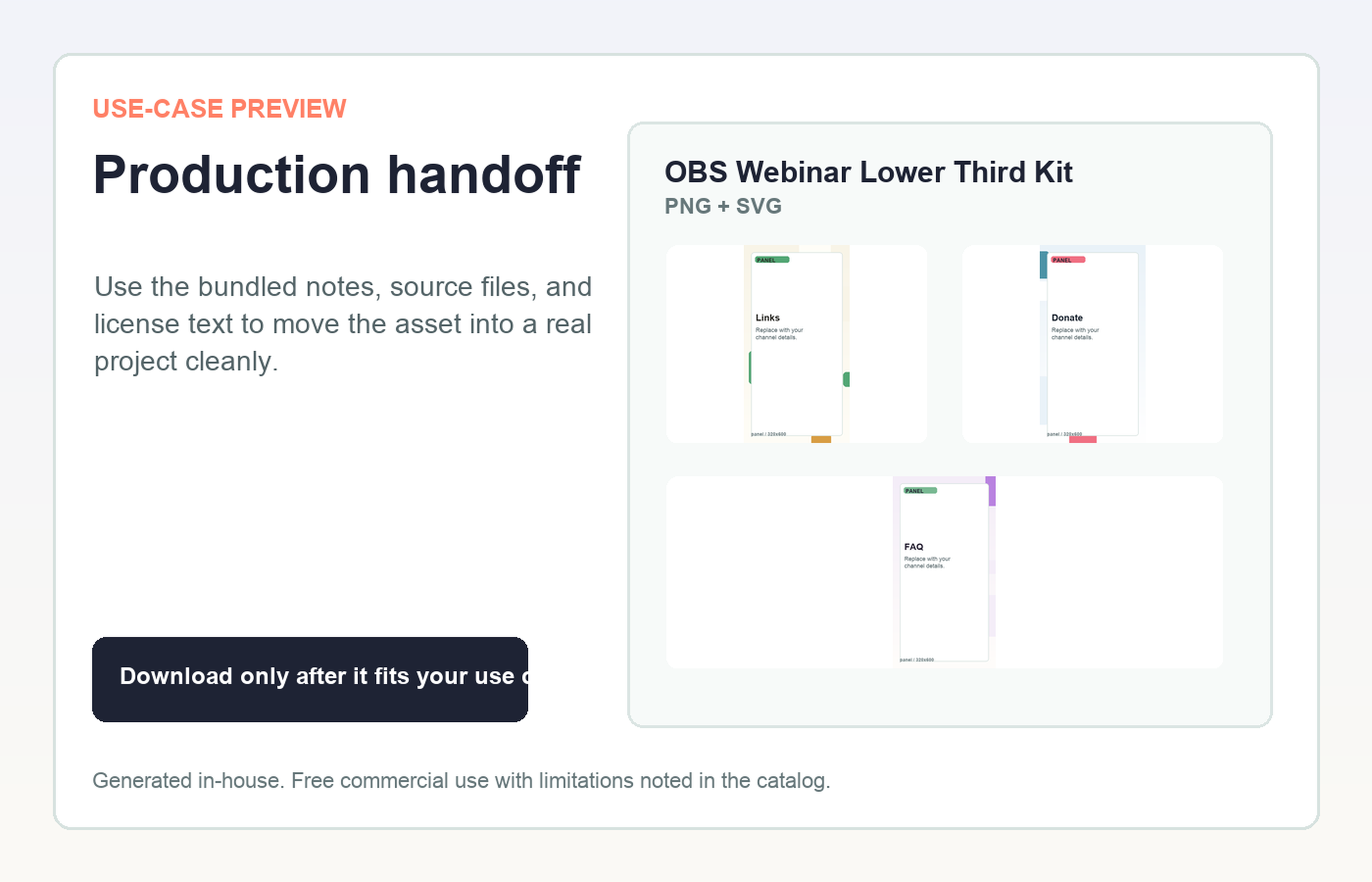 OBS Webinar Lower Third Kit Production handoff use-case preview