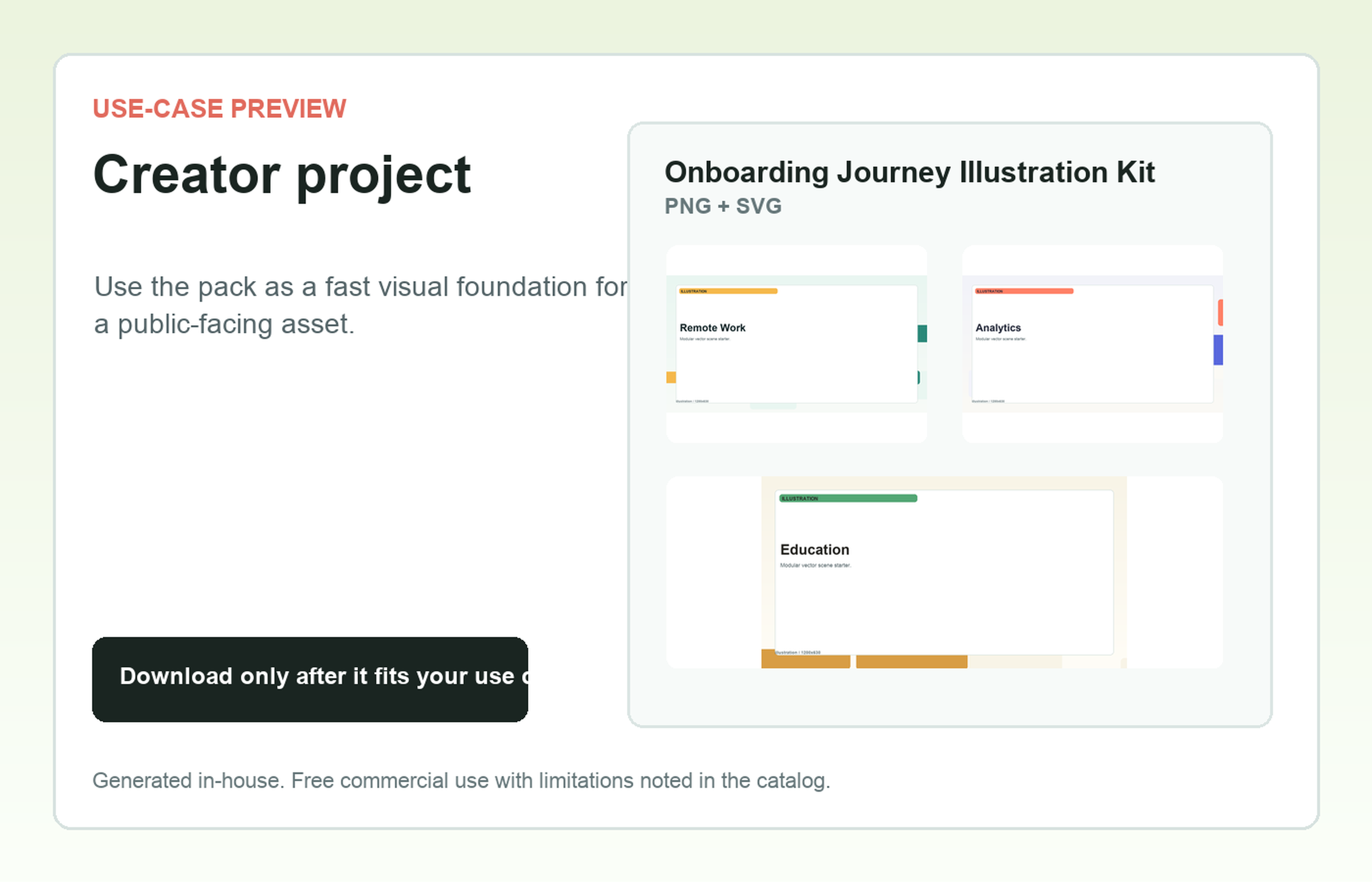 Onboarding Journey Illustration Kit Creator project use-case preview