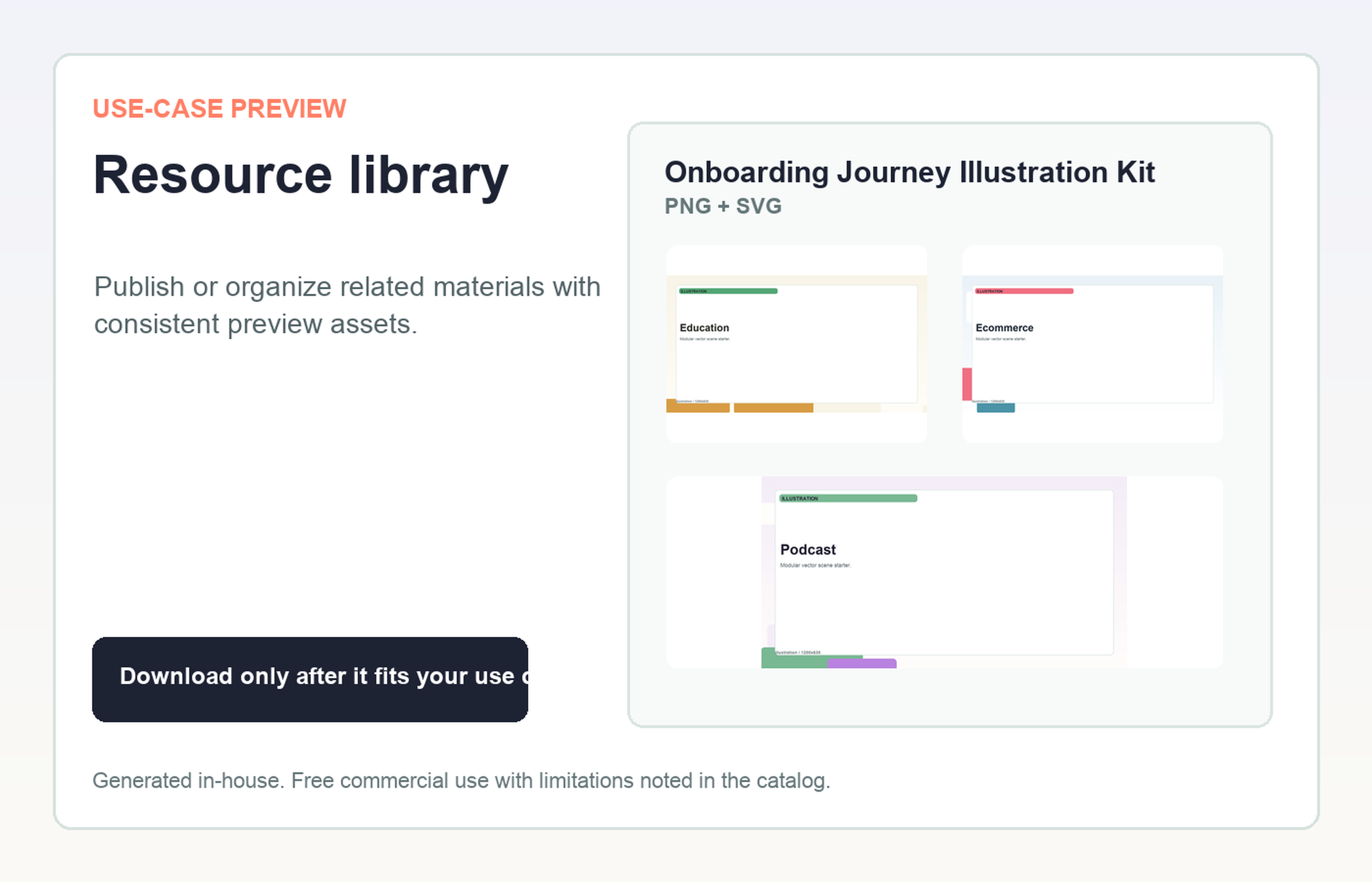 Onboarding Journey Illustration Kit Resource library use-case preview