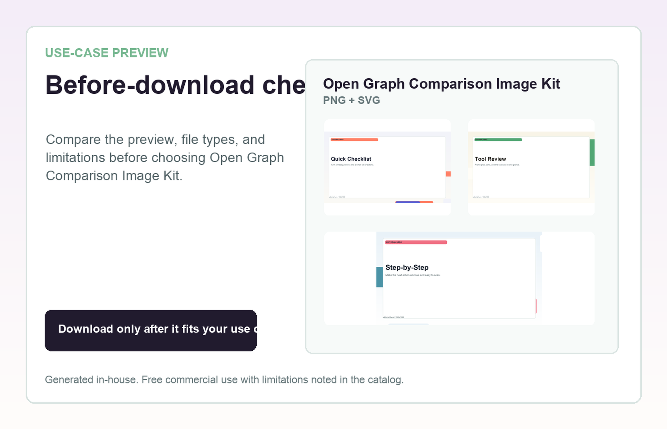 Open Graph Comparison Image Kit Before-download check use-case preview
