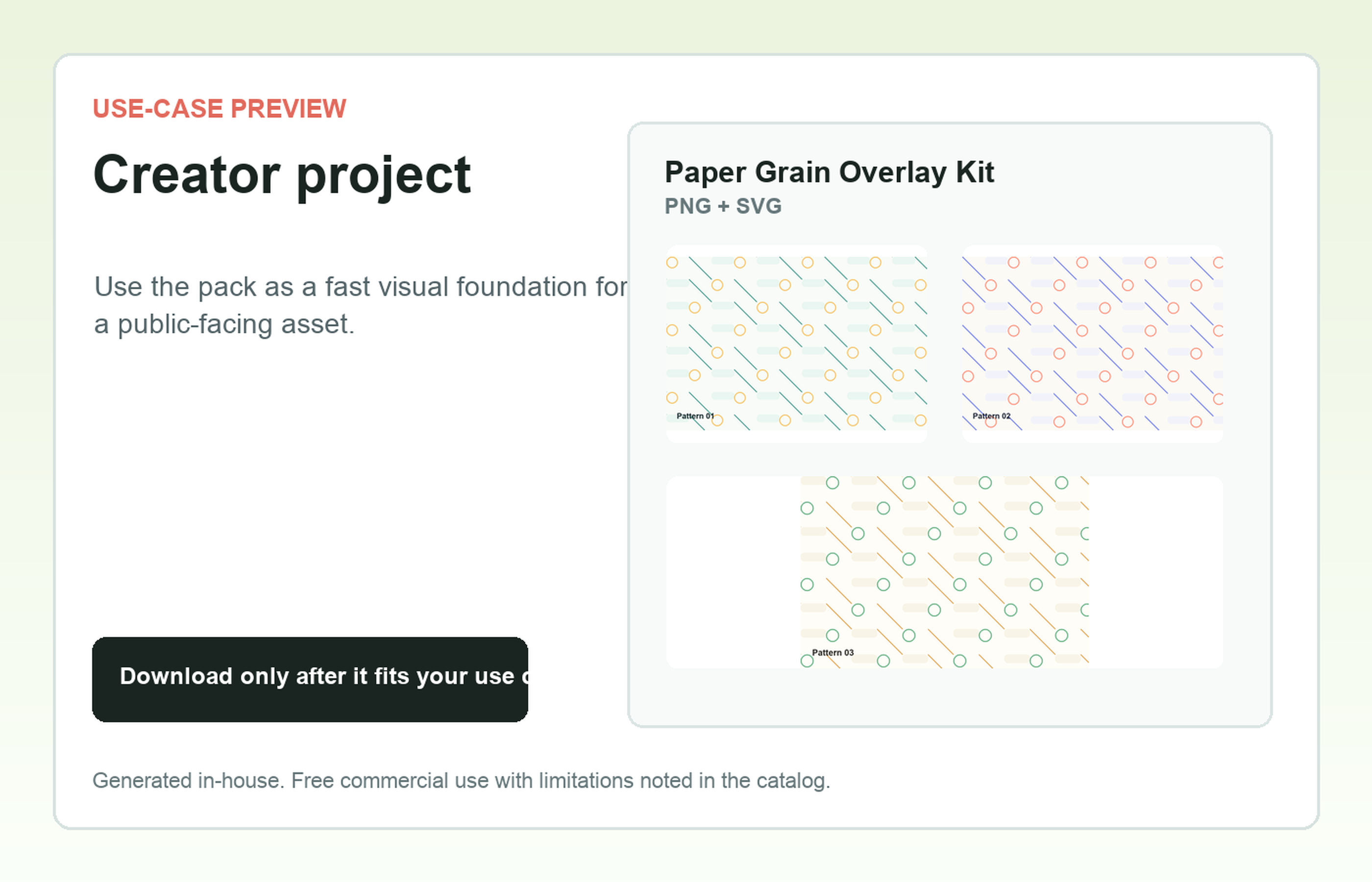 Paper Grain Overlay Kit Creator project use-case preview