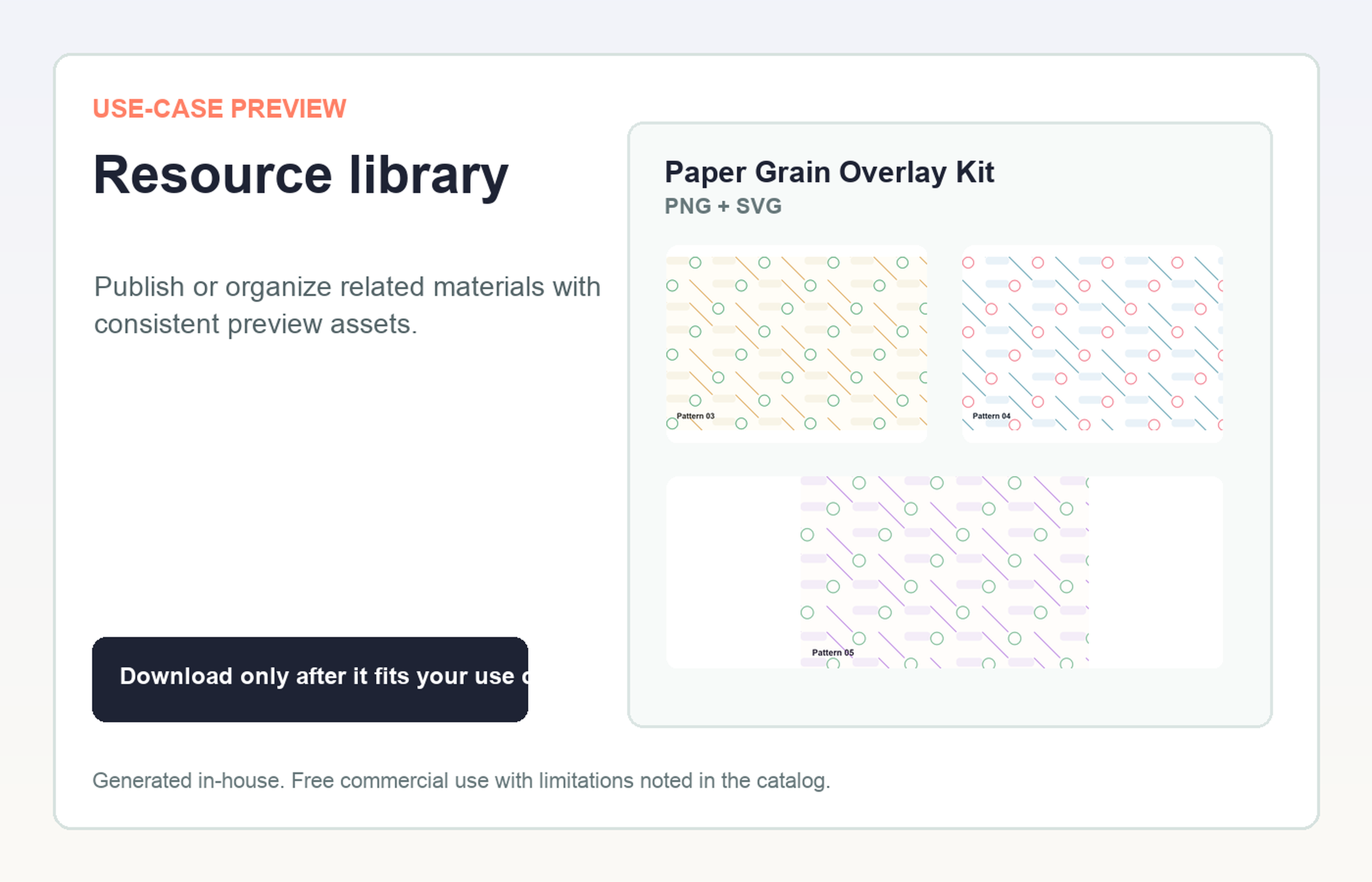 Paper Grain Overlay Kit Resource library use-case preview