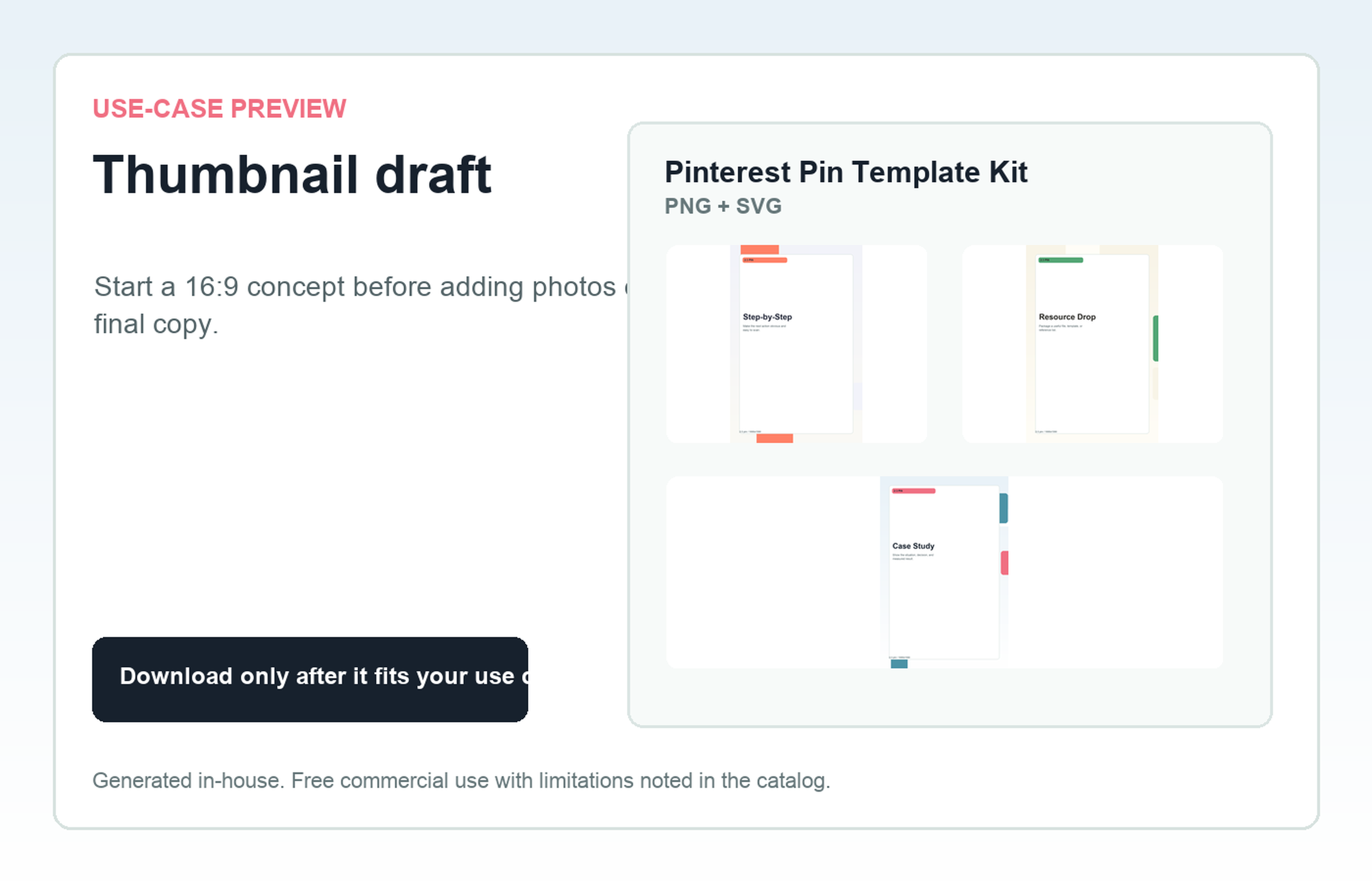 Pinterest Pin Template Kit Thumbnail draft use-case preview