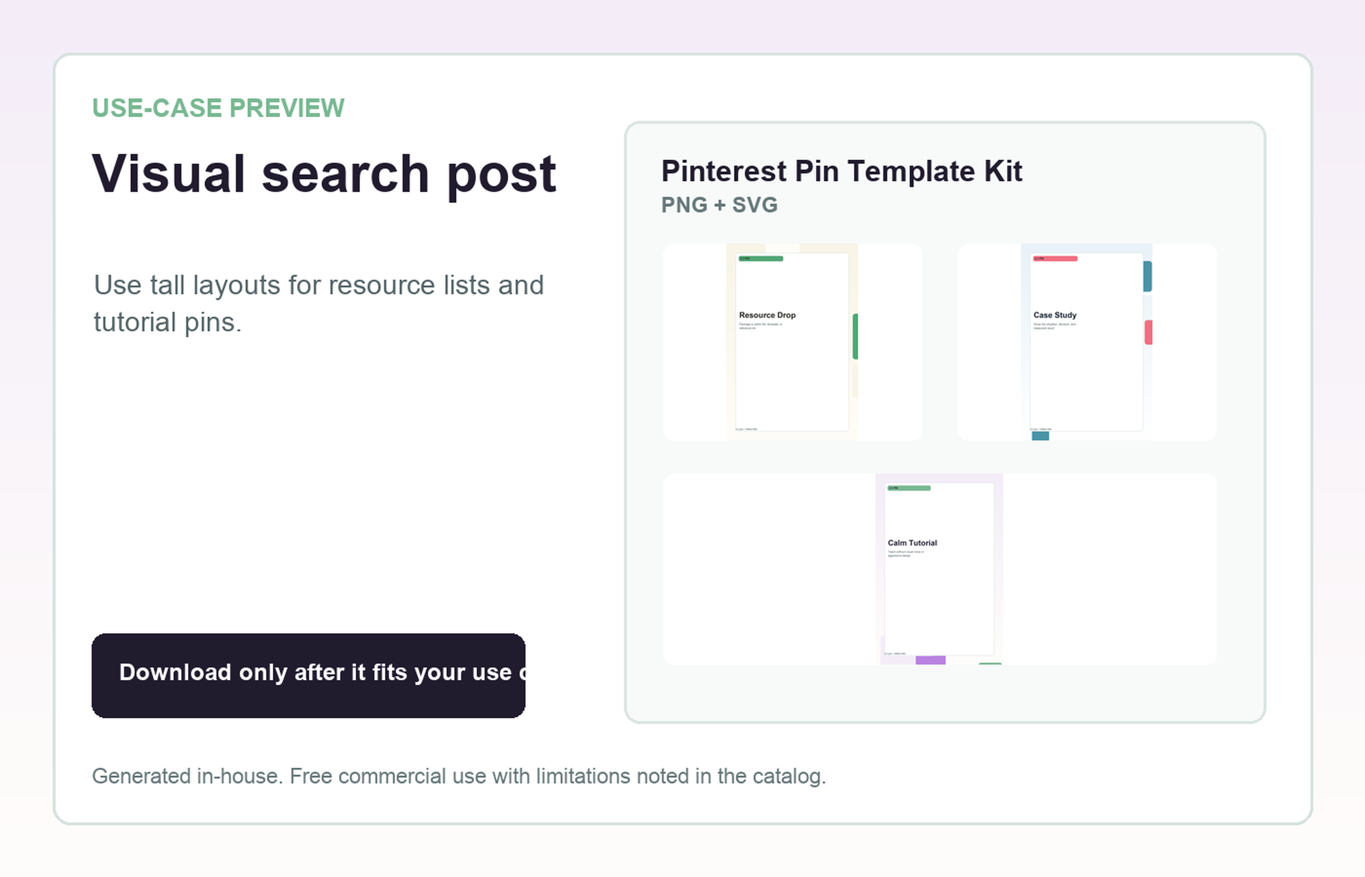 Pinterest Pin Template Kit Visual search post use-case preview