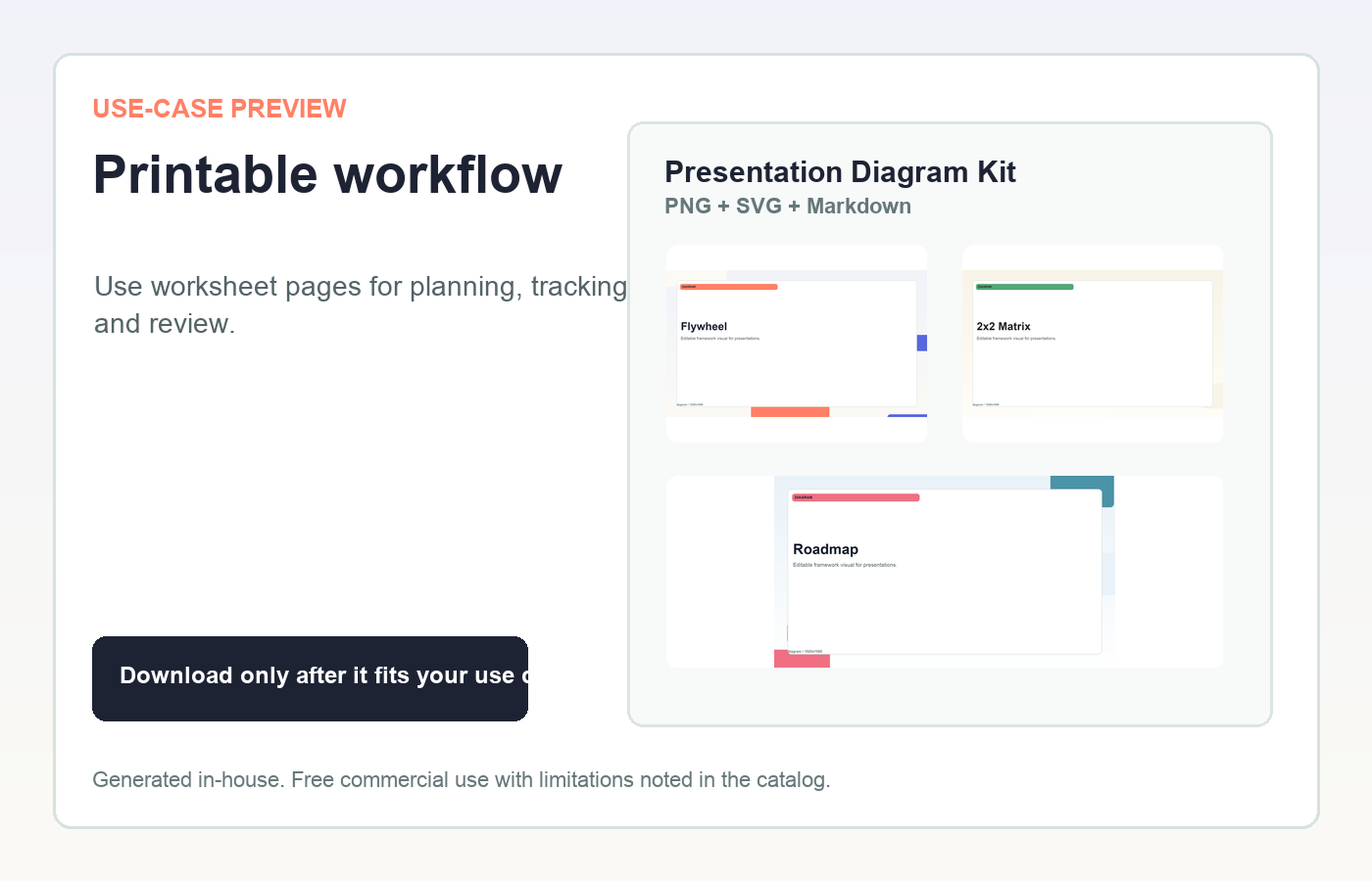 Presentation Diagram Kit Printable workflow use-case preview