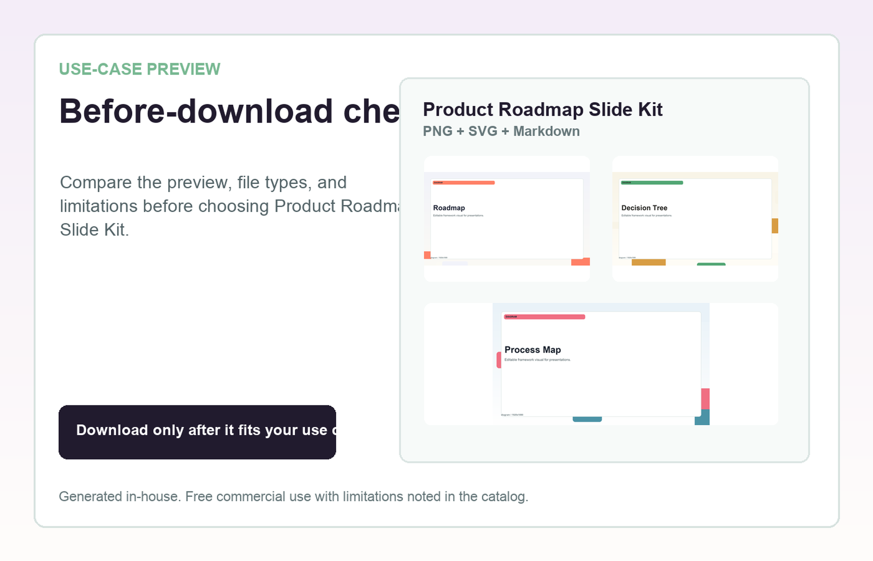 Product Roadmap Slide Kit Before-download check use-case preview