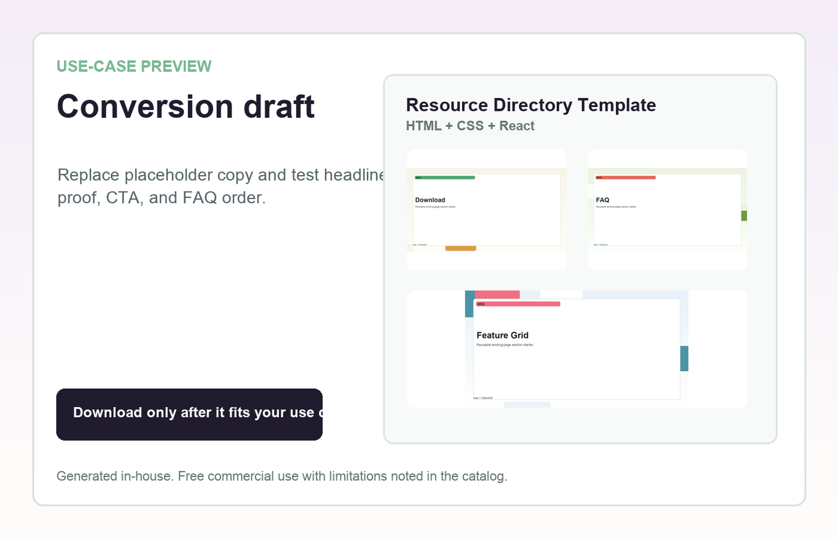 Resource Directory Template Conversion draft use-case preview