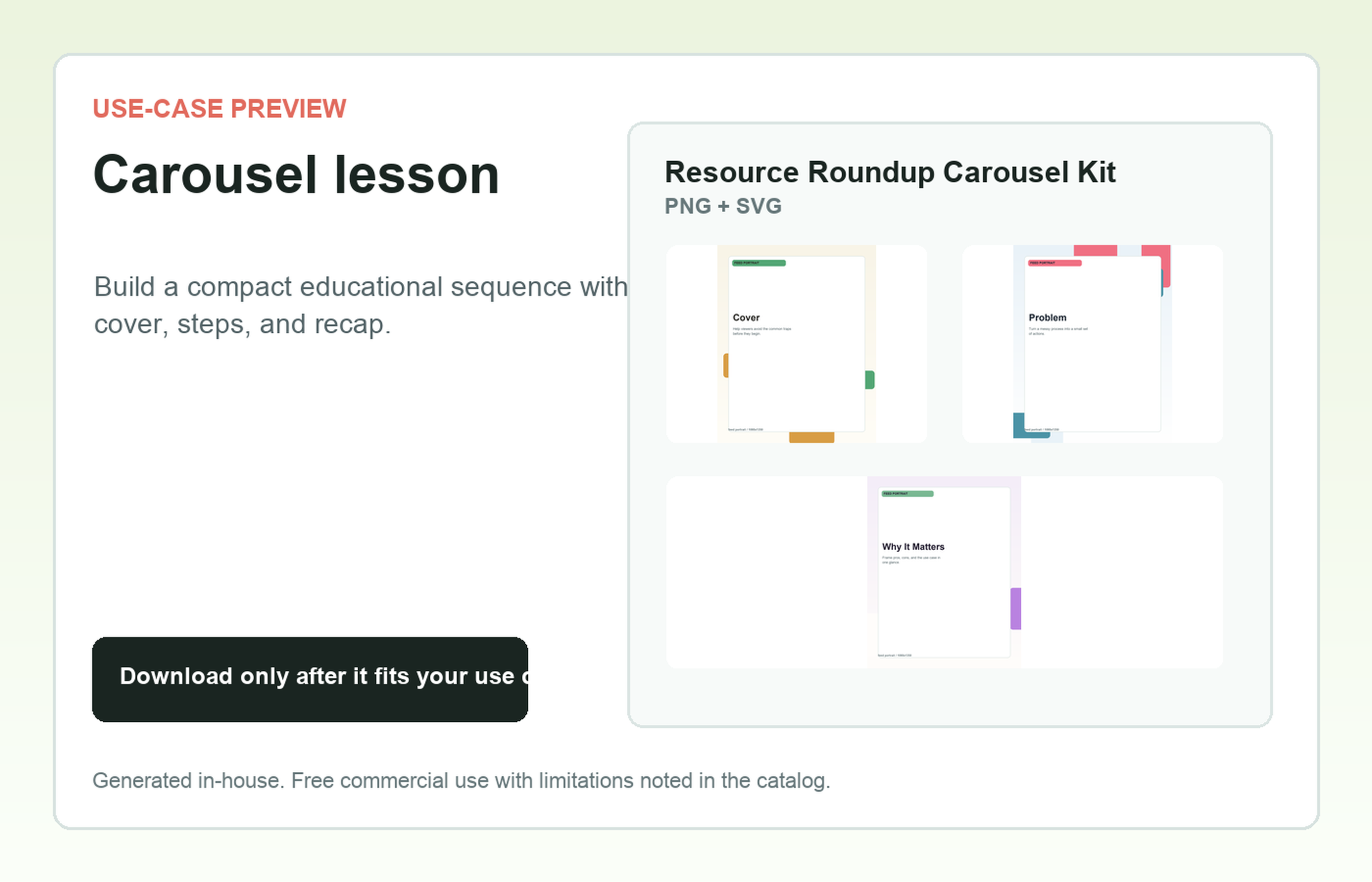Resource Roundup Carousel Kit Carousel lesson use-case preview