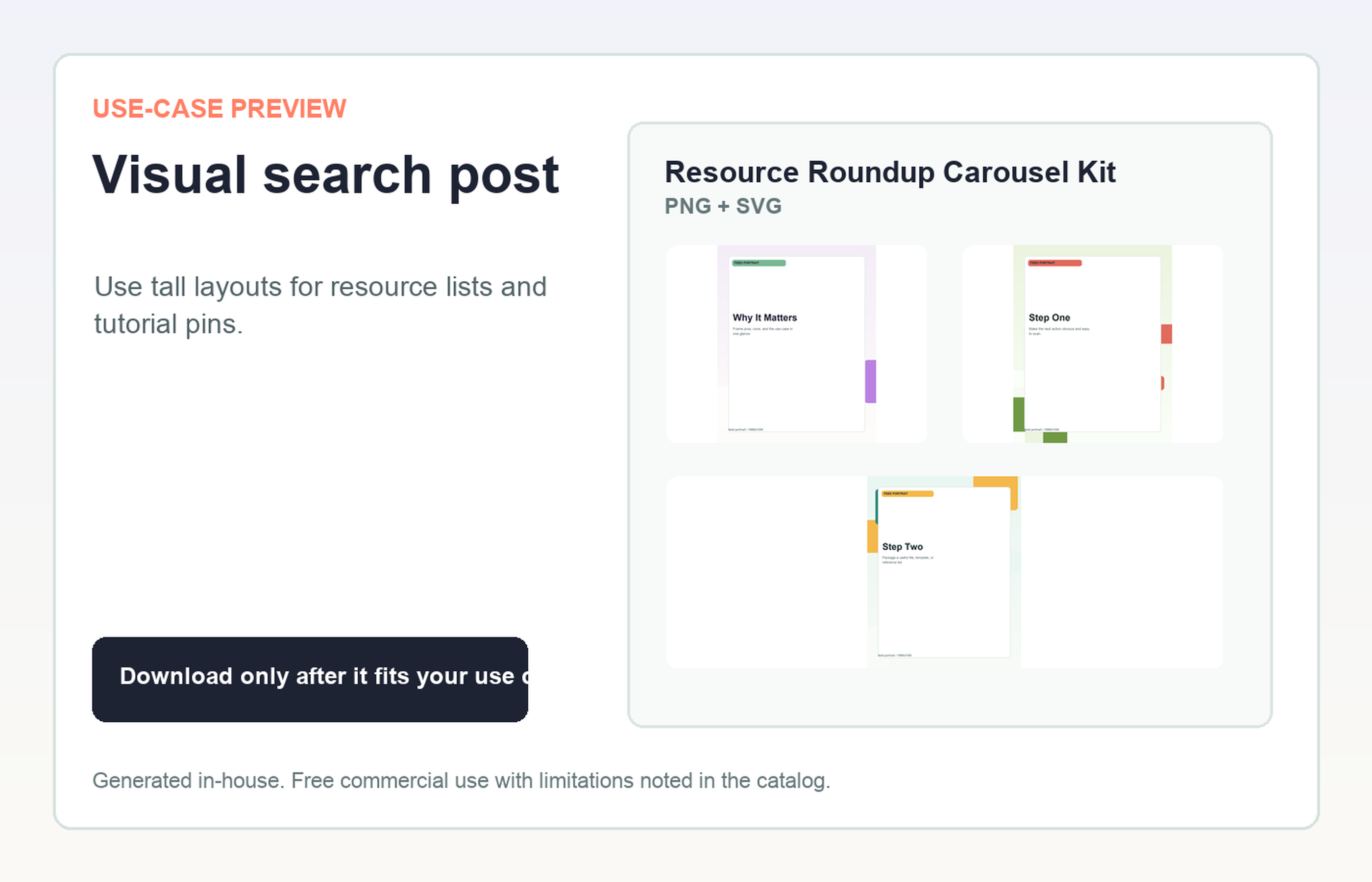 Resource Roundup Carousel Kit Visual search post use-case preview