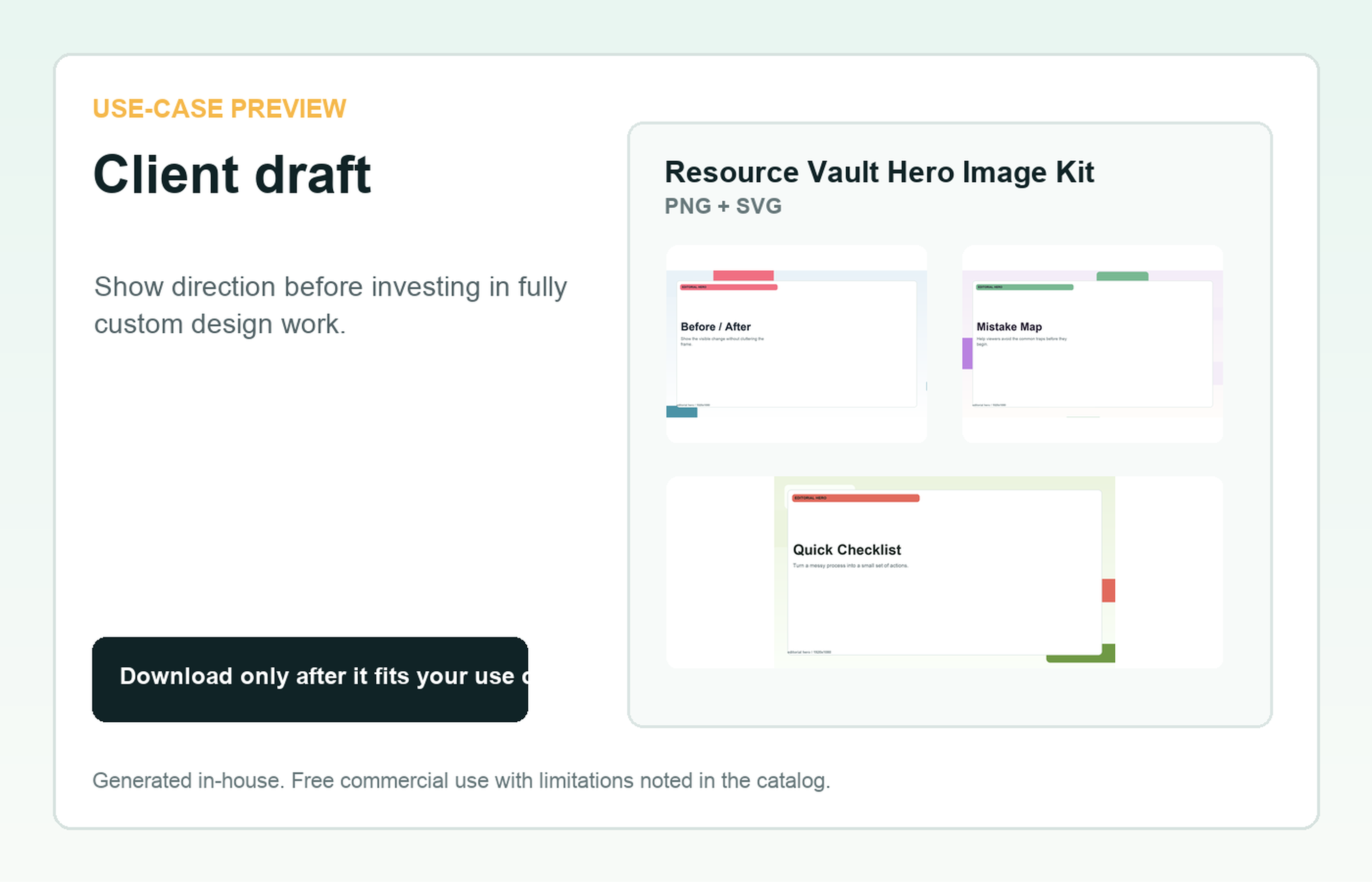 Resource Vault Hero Image Kit Client draft use-case preview