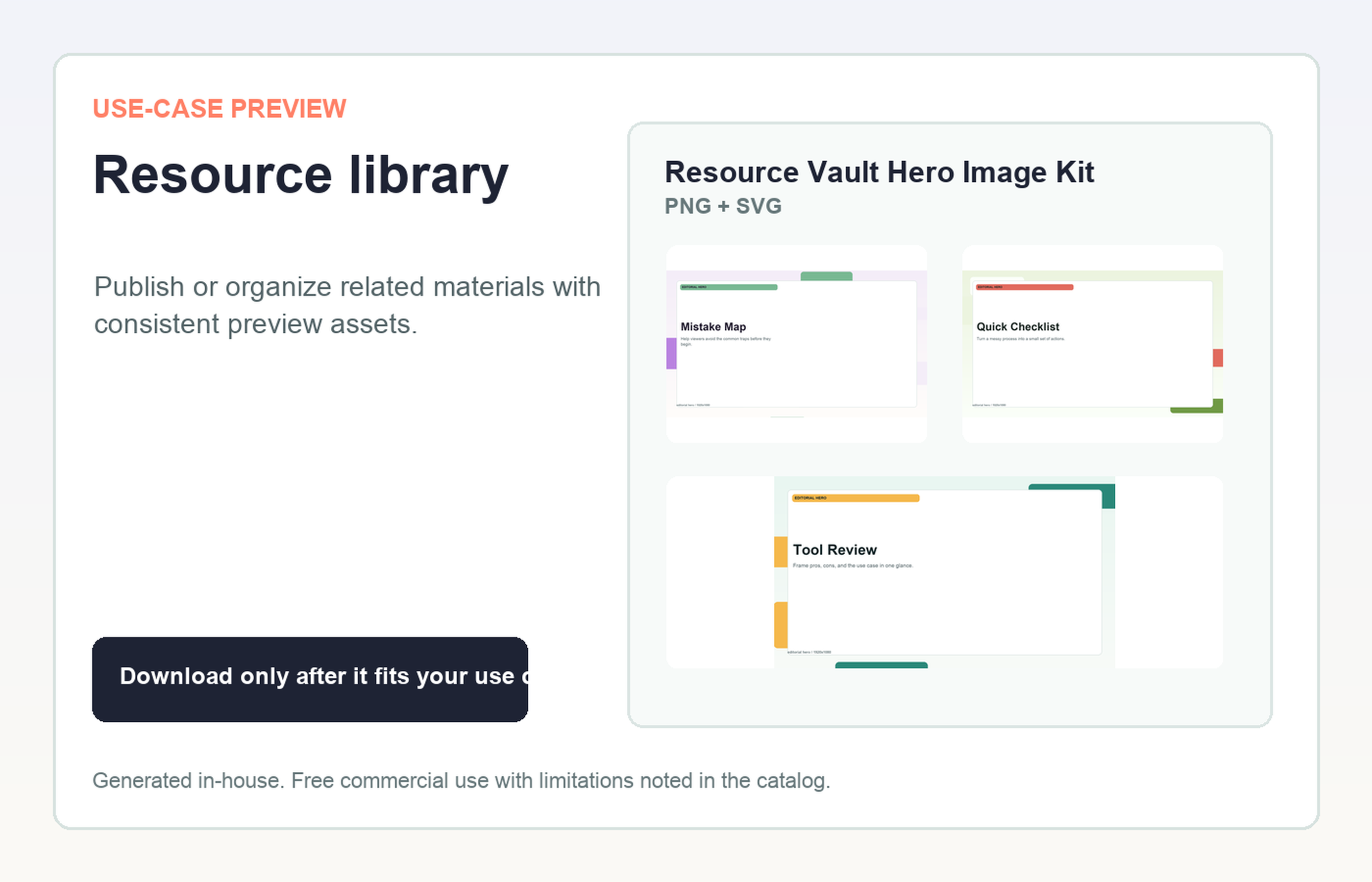 Resource Vault Hero Image Kit Resource library use-case preview