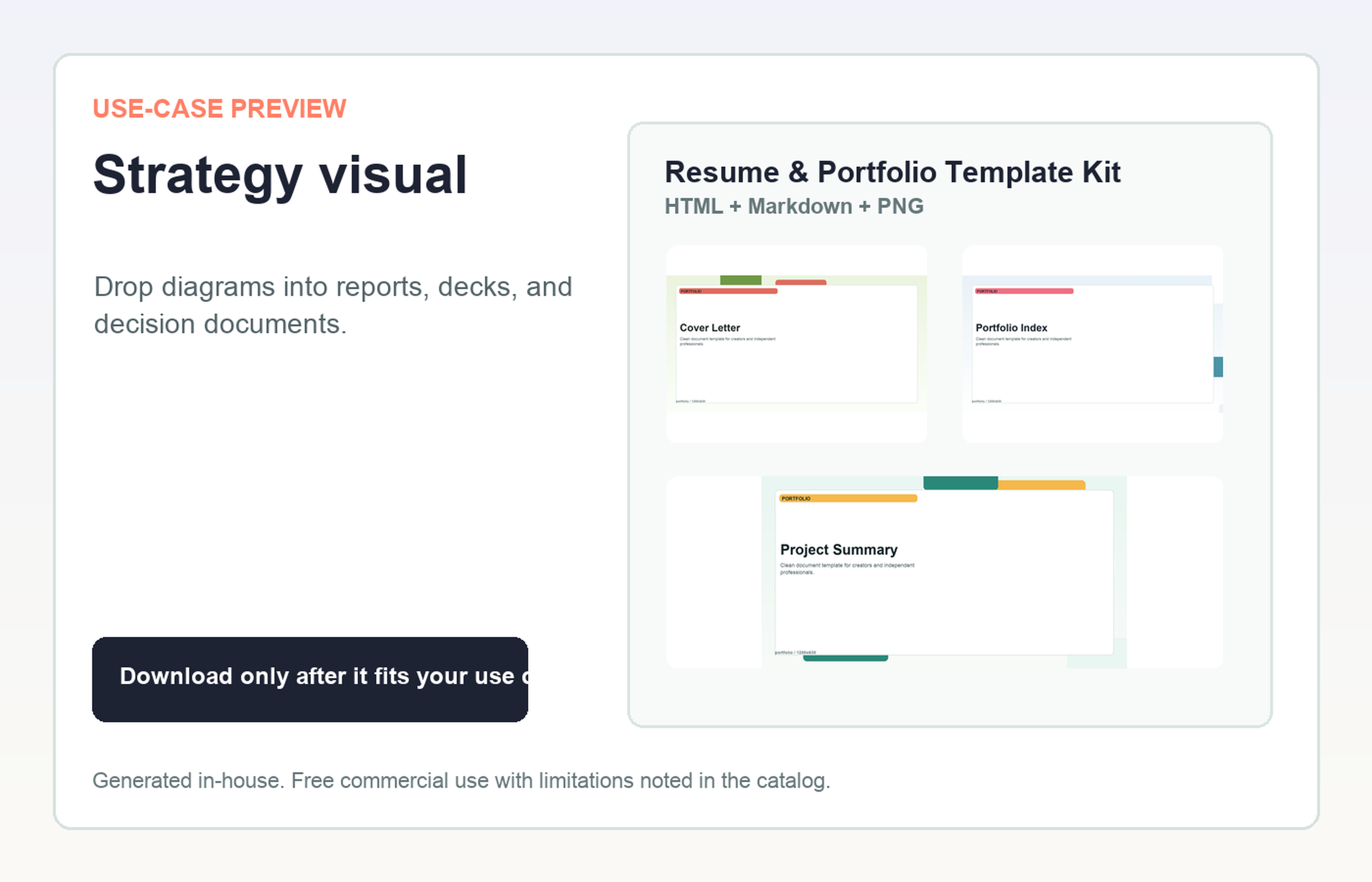 Resume & Portfolio Template Kit Strategy visual use-case preview