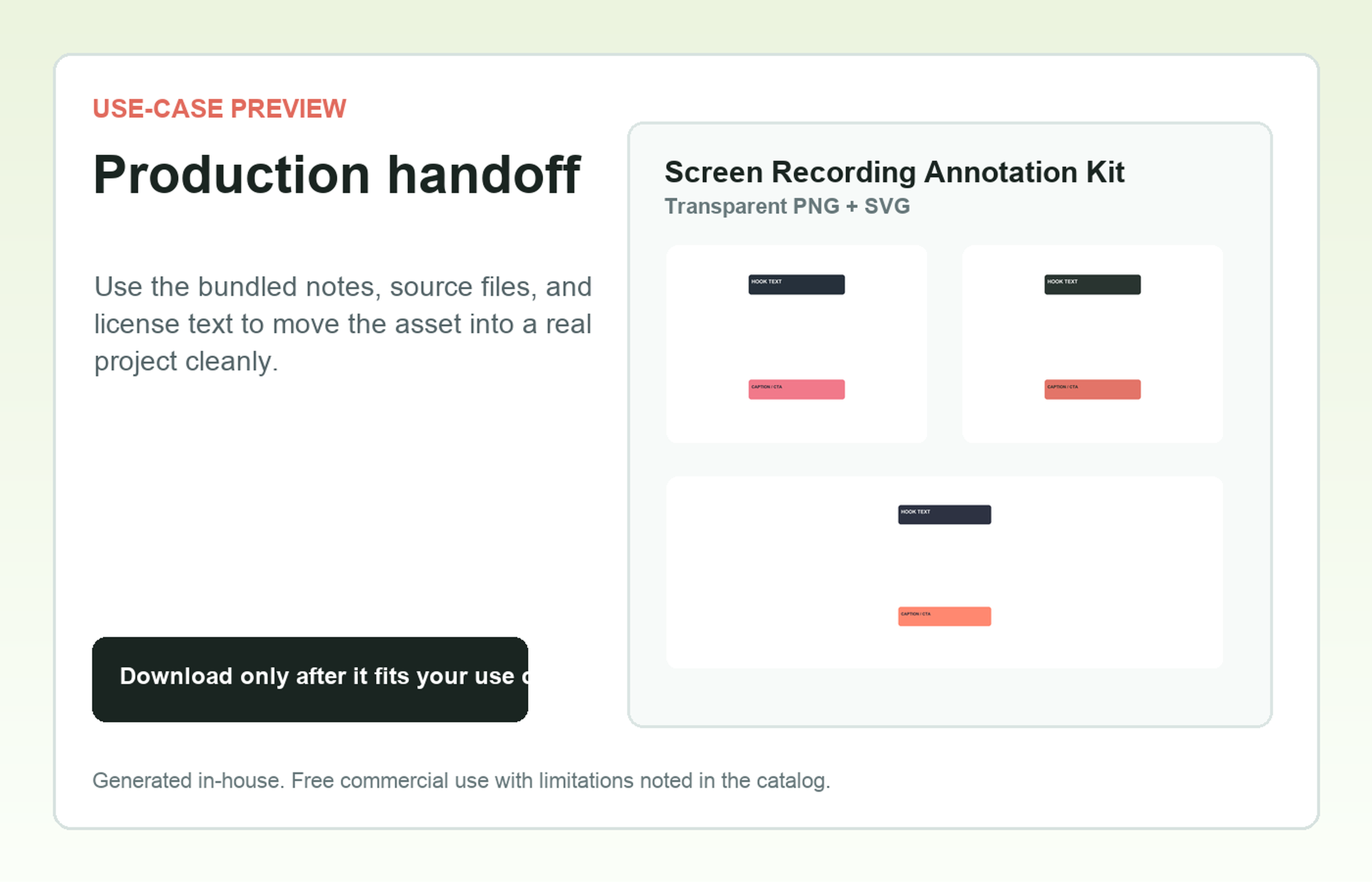 Screen Recording Annotation Kit Production handoff use-case preview