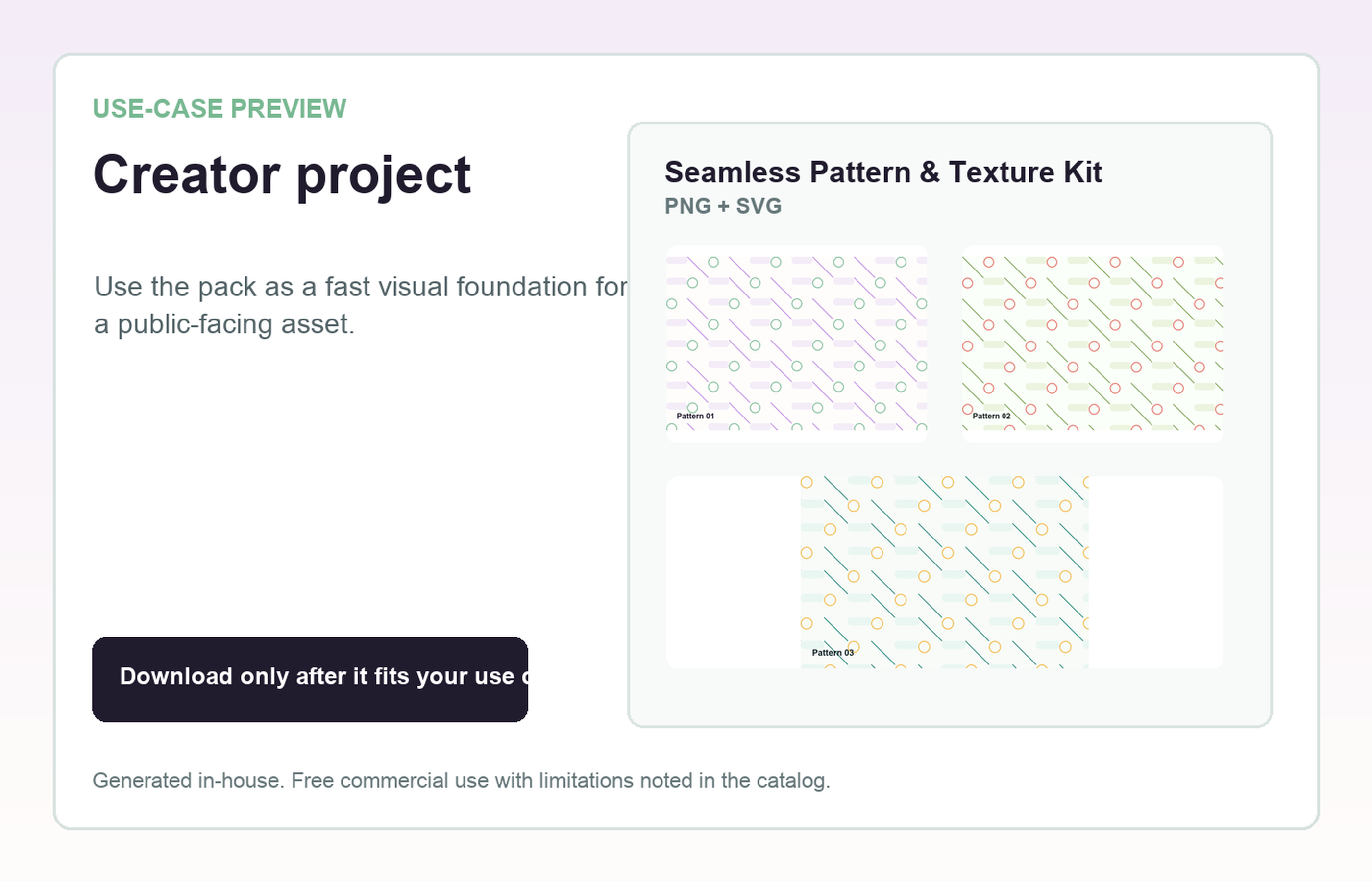 Seamless Pattern & Texture Kit Creator project use-case preview