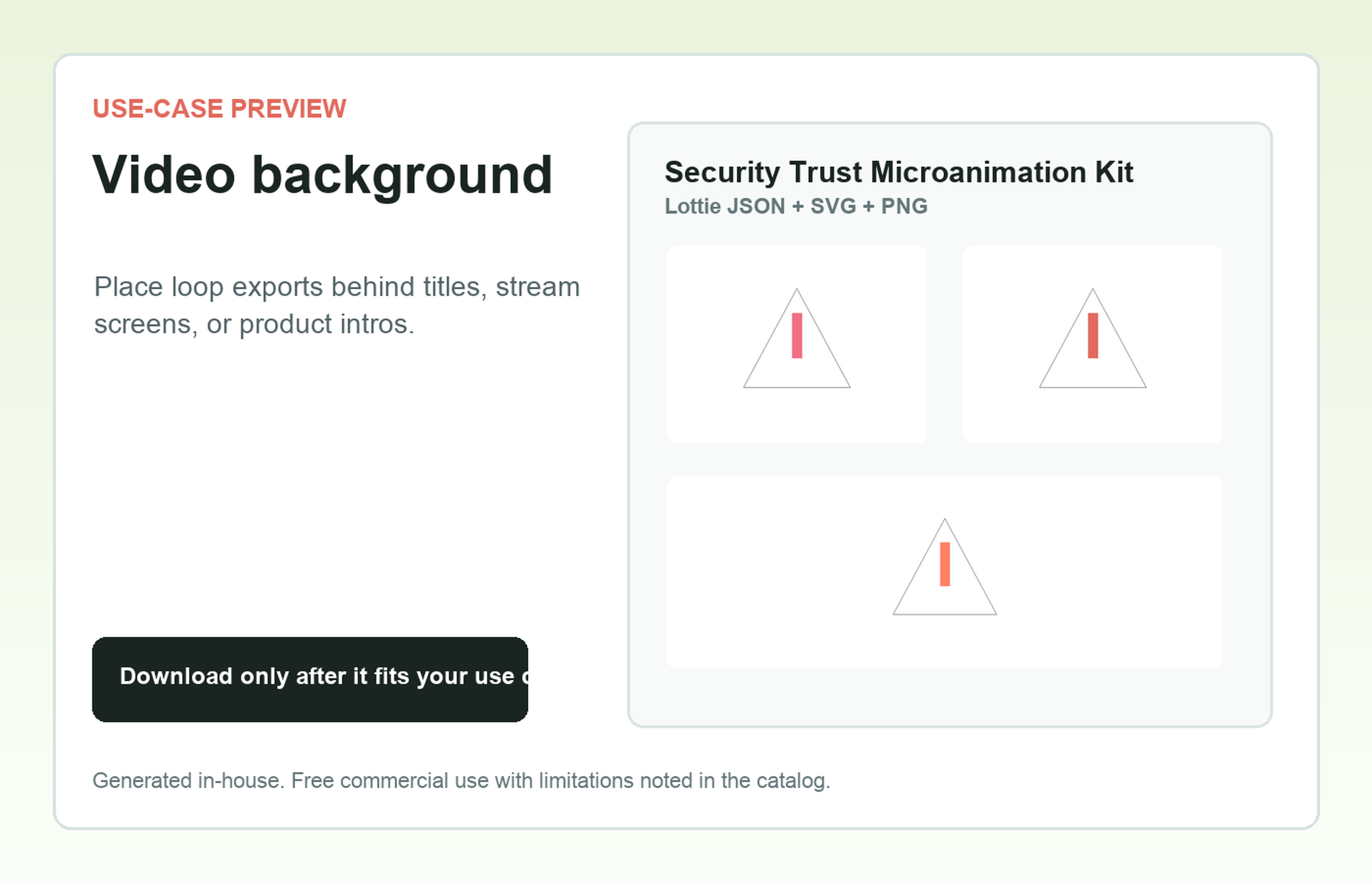 Security Trust Microanimation Kit Video background use-case preview