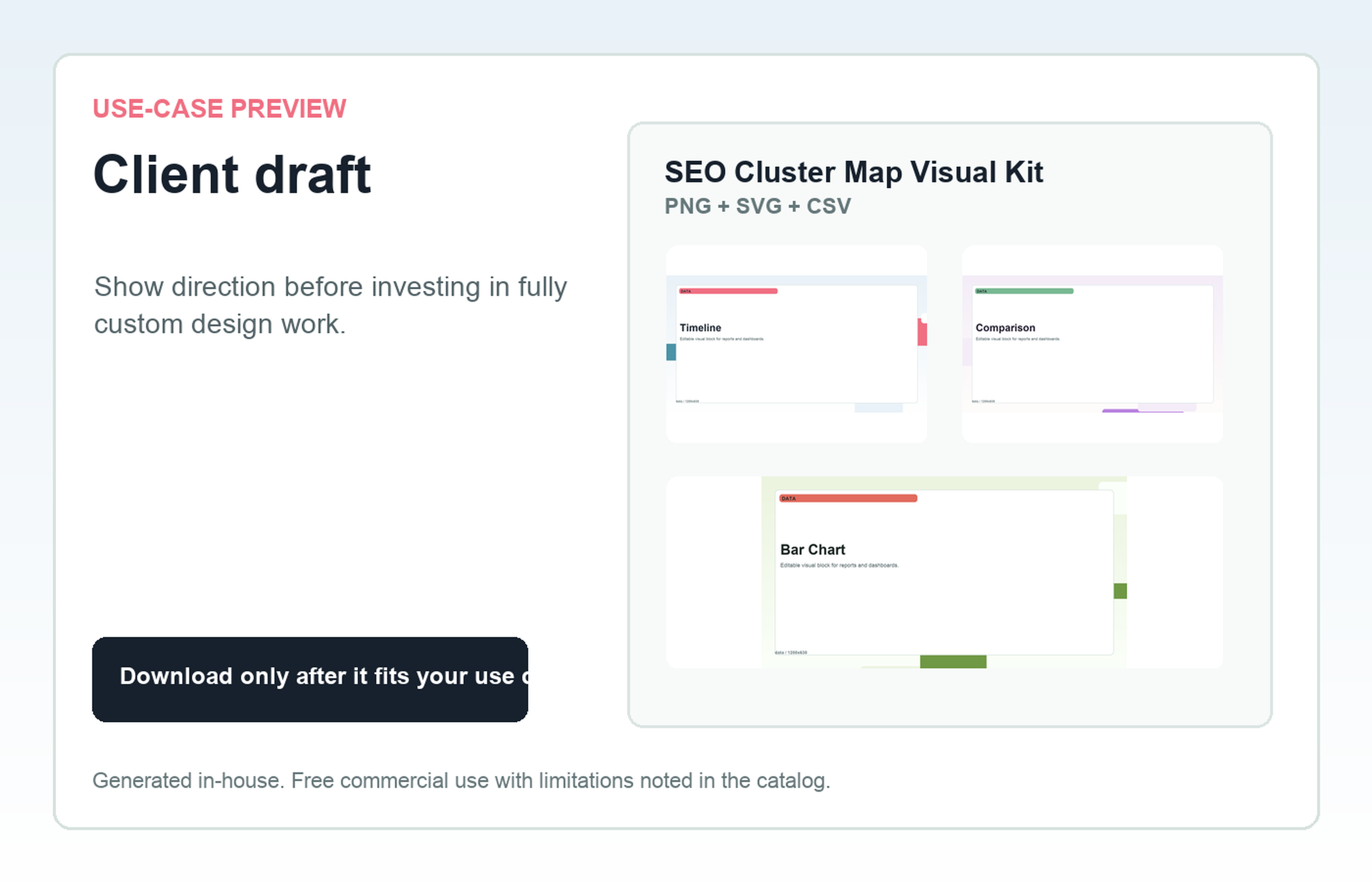 SEO Cluster Map Visual Kit Client draft use-case preview