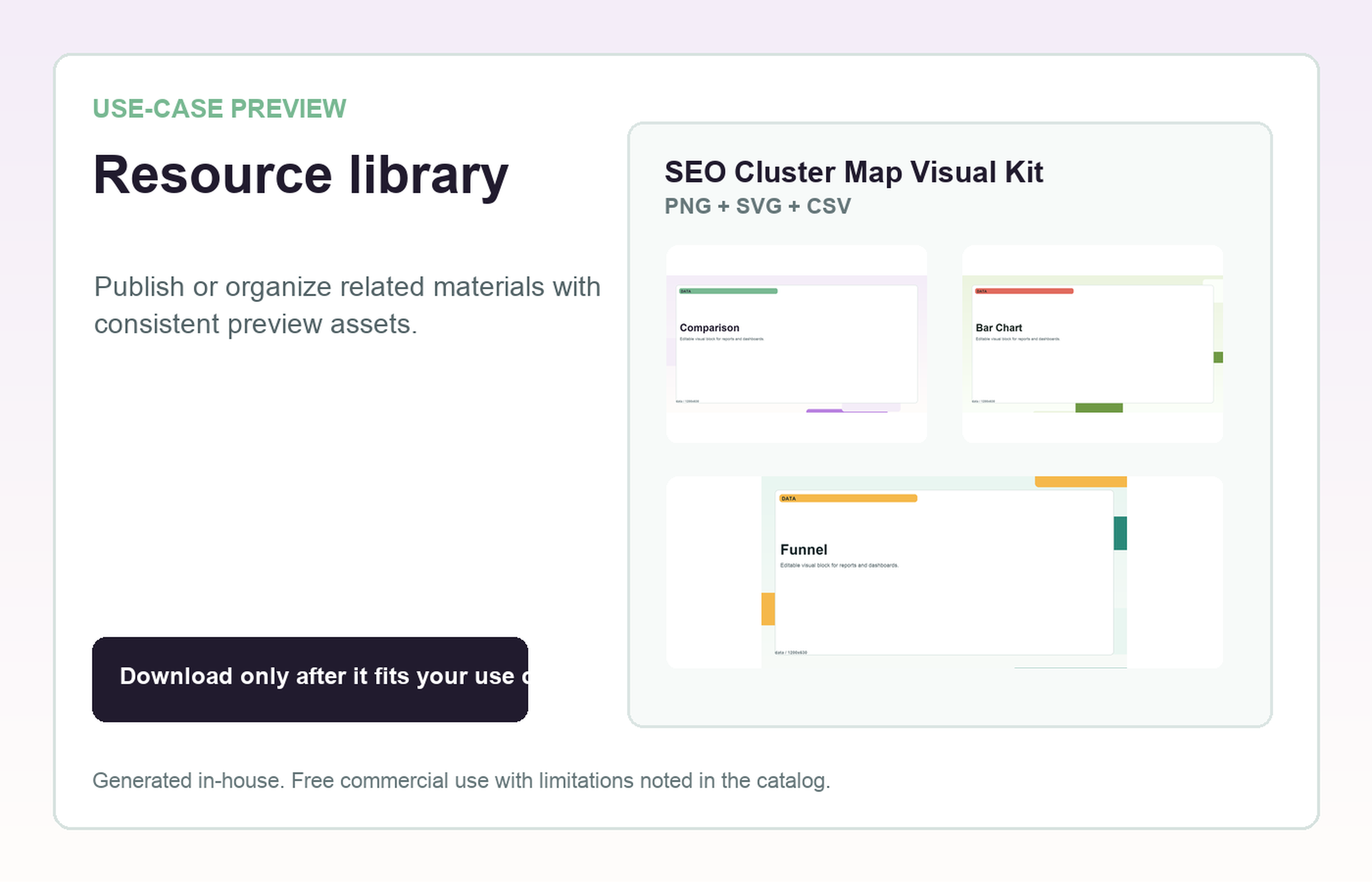 SEO Cluster Map Visual Kit Resource library use-case preview
