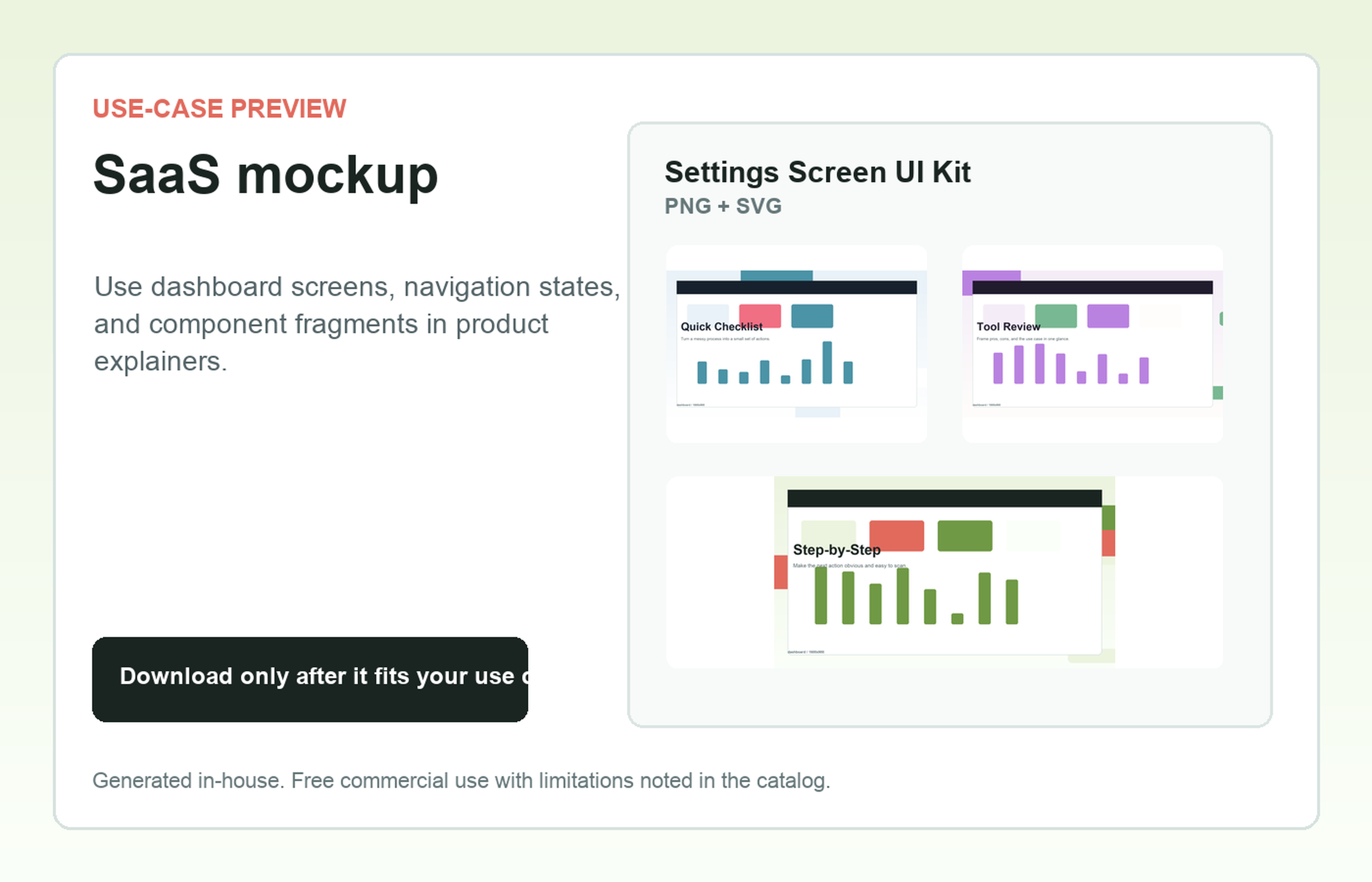 Settings Screen UI Kit SaaS mockup use-case preview