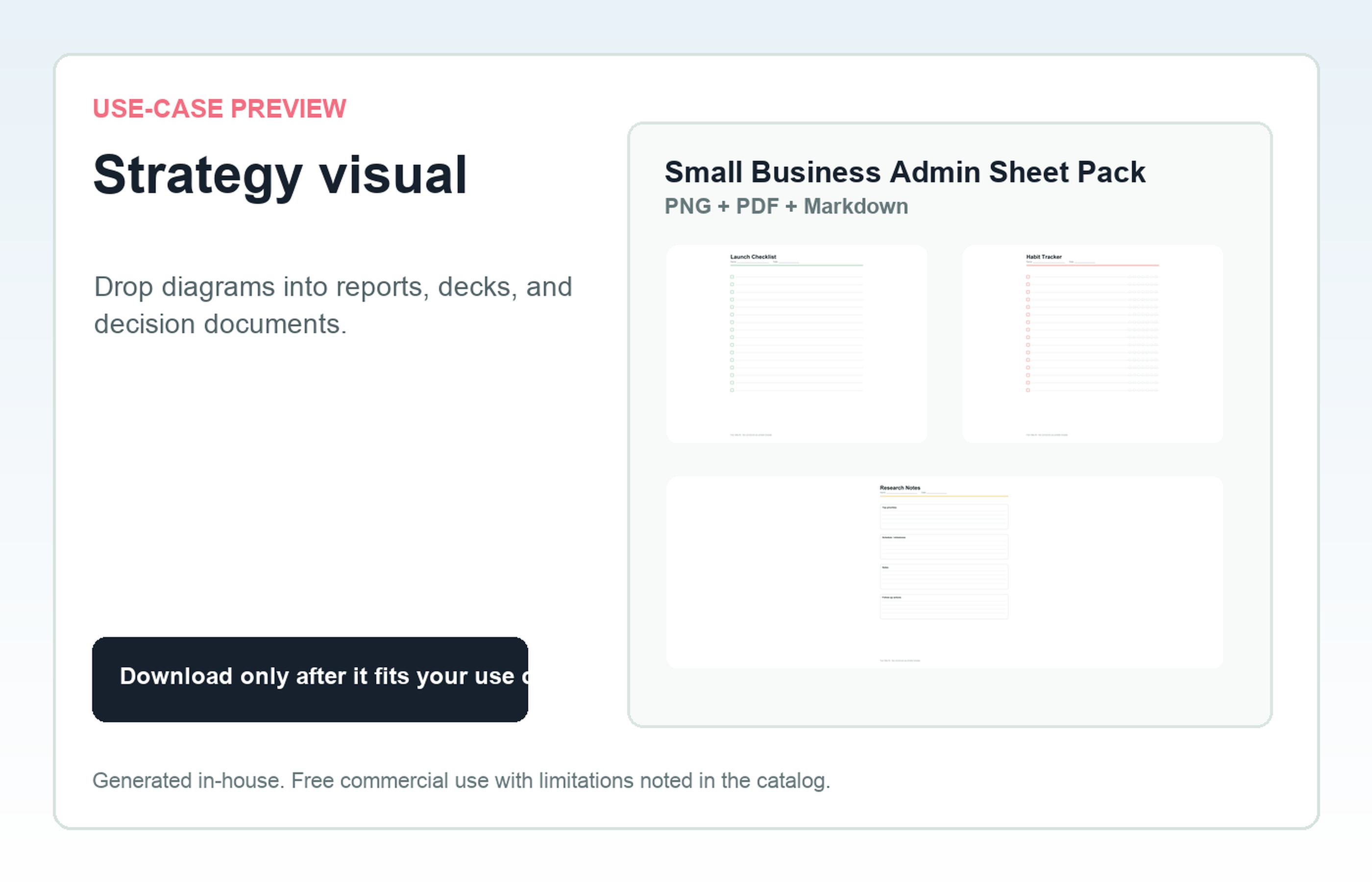 Small Business Admin Sheet Pack Strategy visual use-case preview