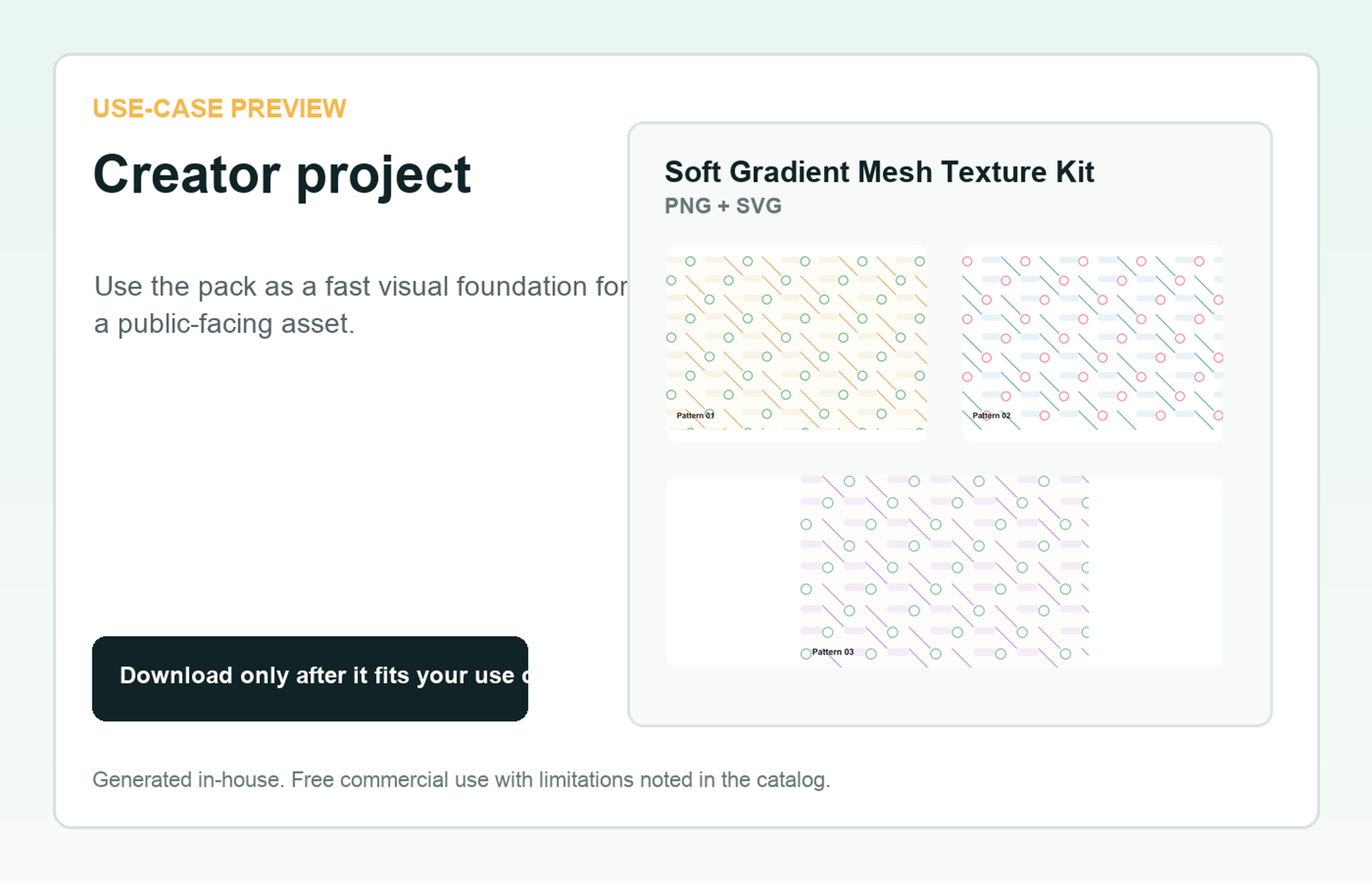Soft Gradient Mesh Texture Kit Creator project use-case preview
