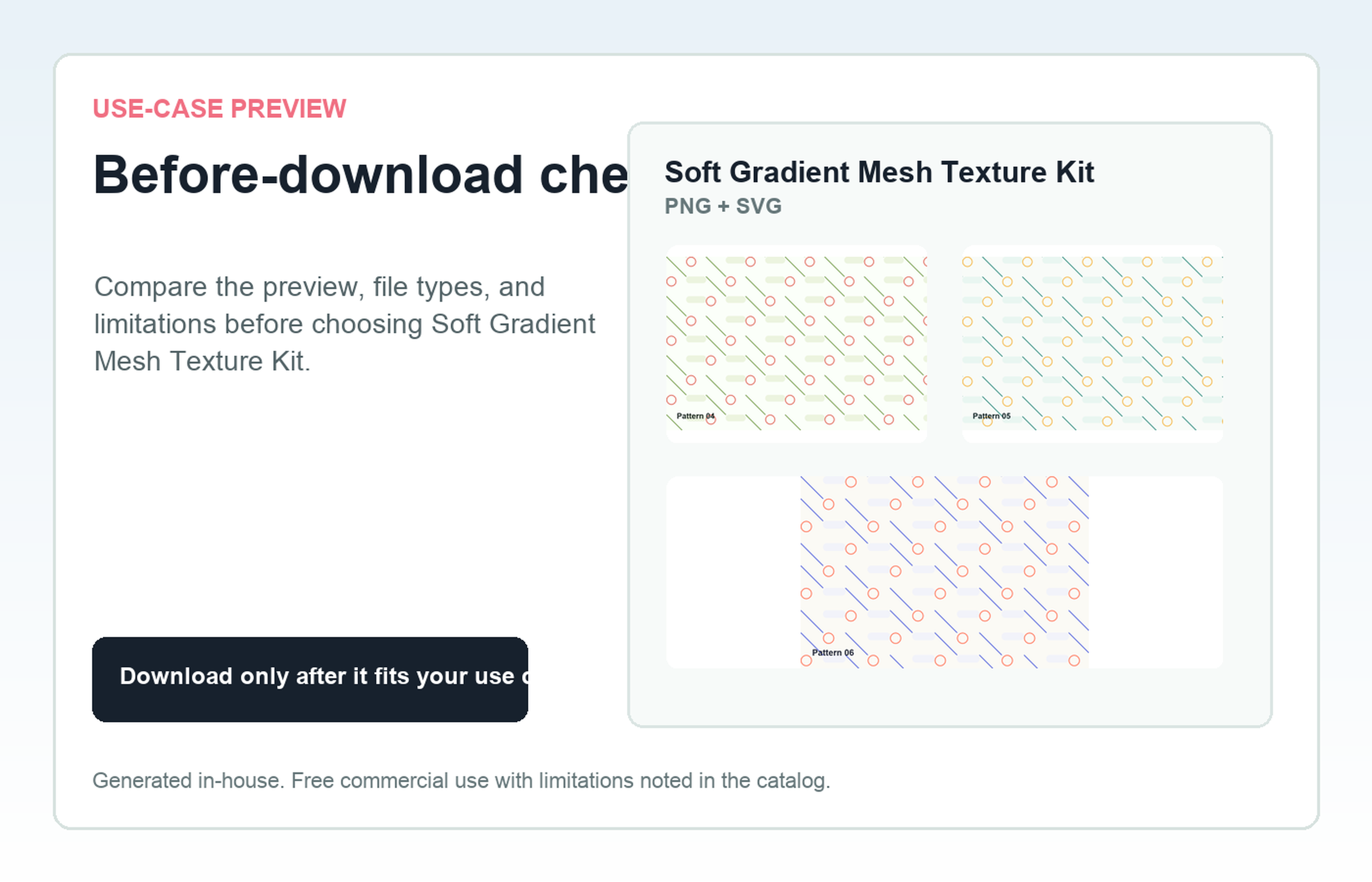 Soft Gradient Mesh Texture Kit Before-download check use-case preview