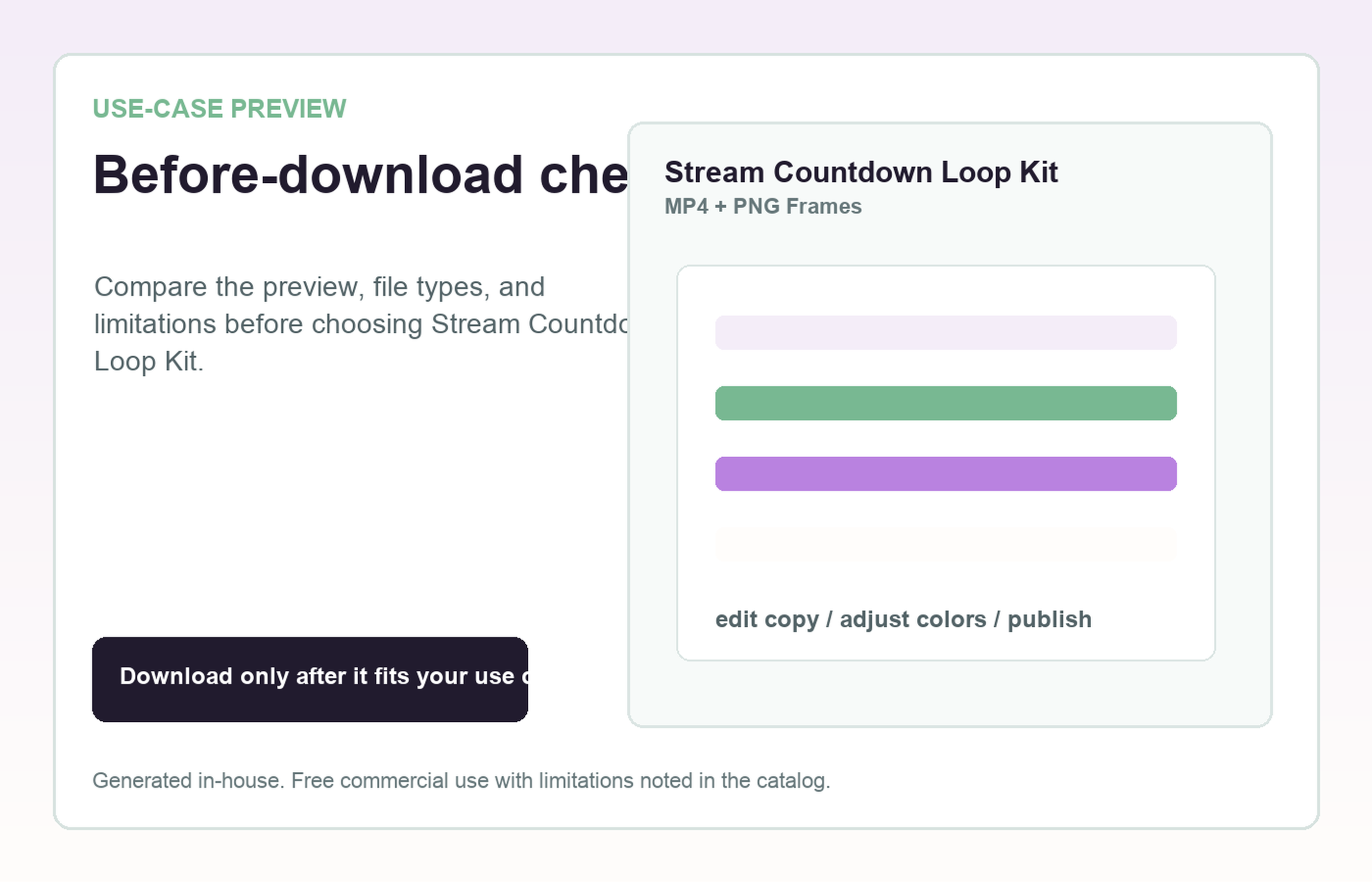 Stream Countdown Loop Kit Before-download check use-case preview