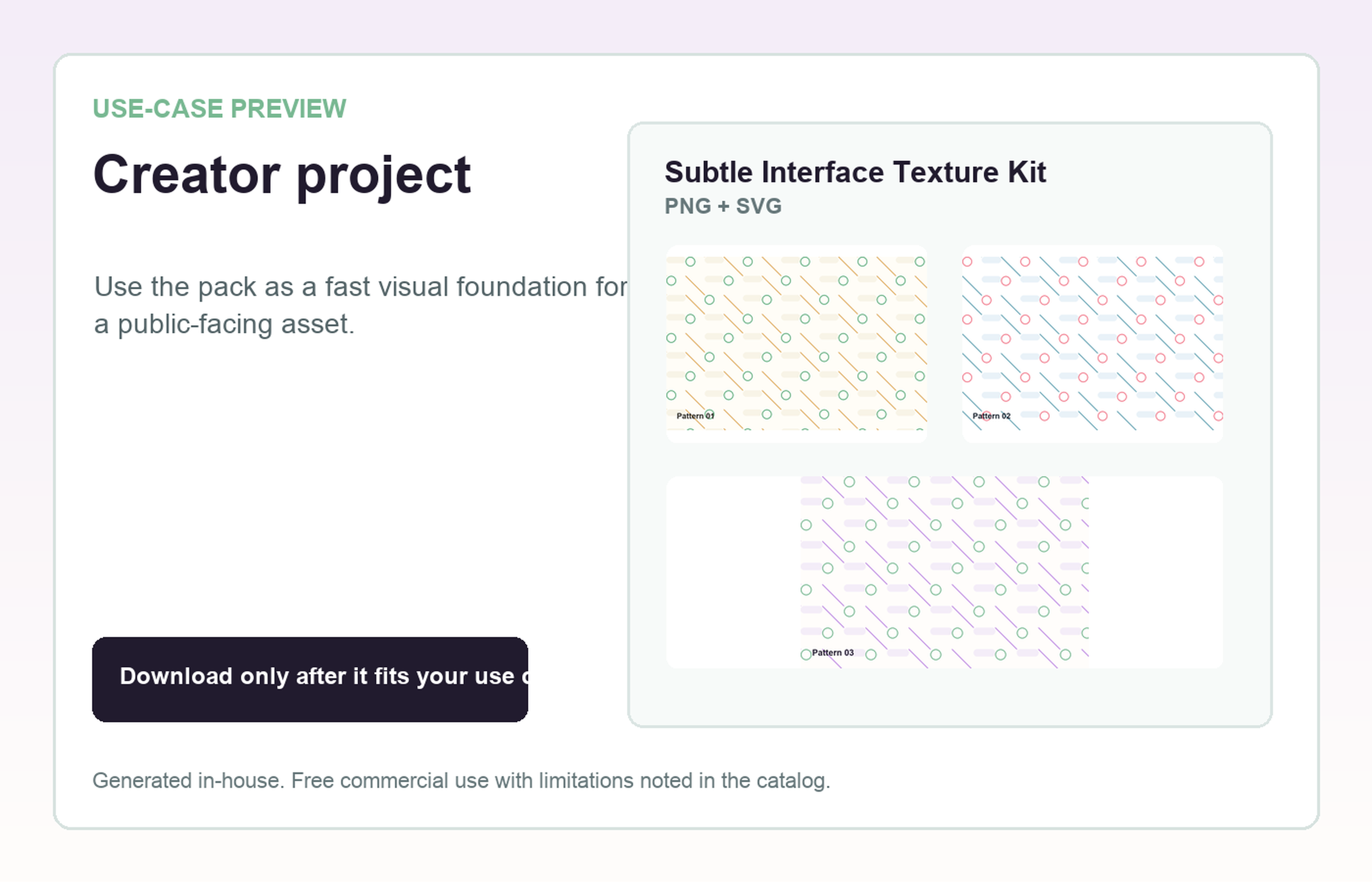 Subtle Interface Texture Kit Creator project use-case preview