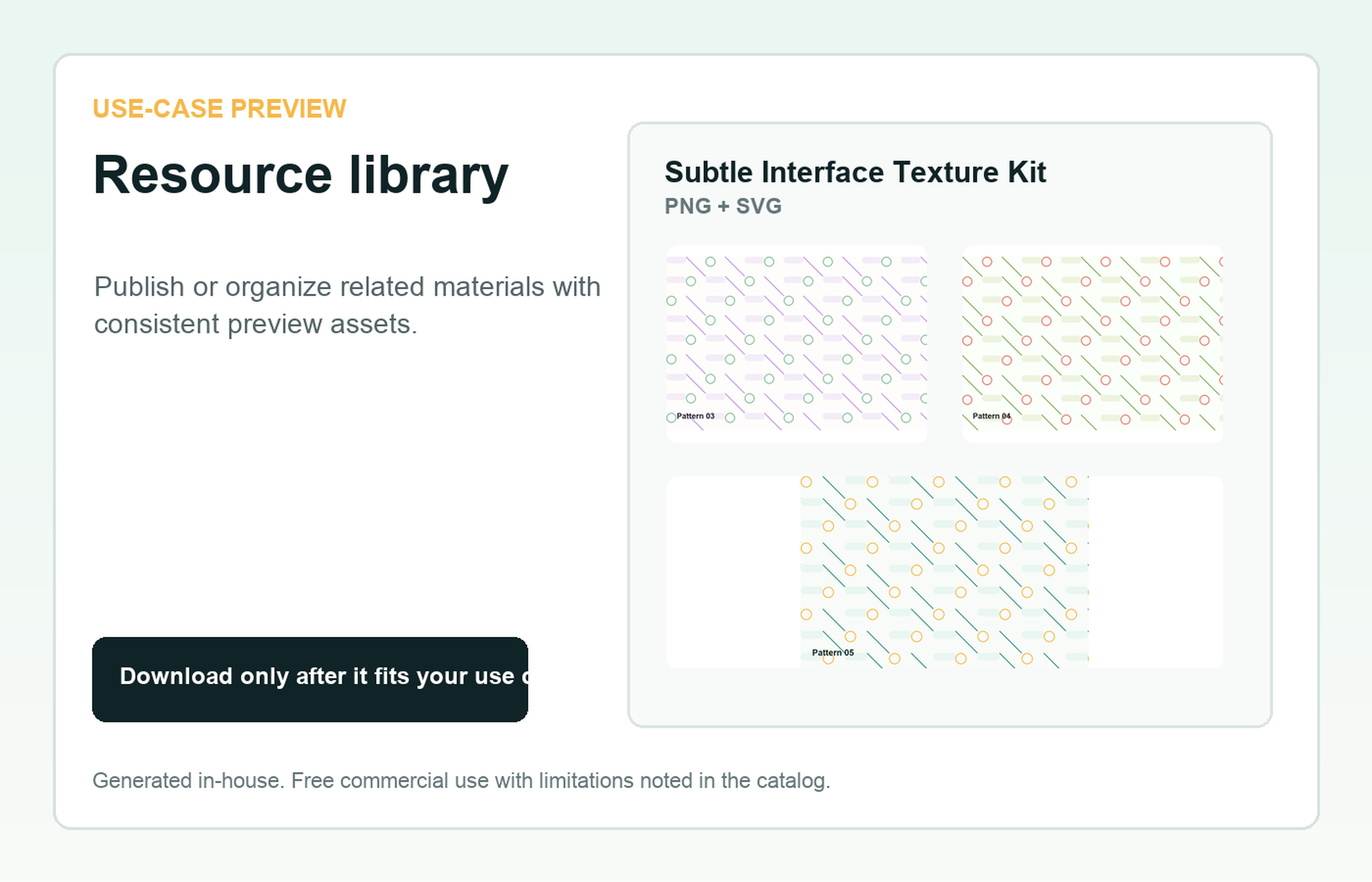 Subtle Interface Texture Kit Resource library use-case preview