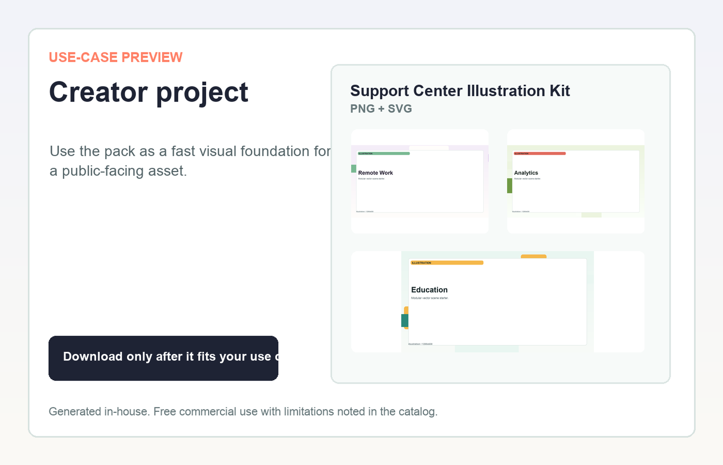 Support Center Illustration Kit Creator project use-case preview