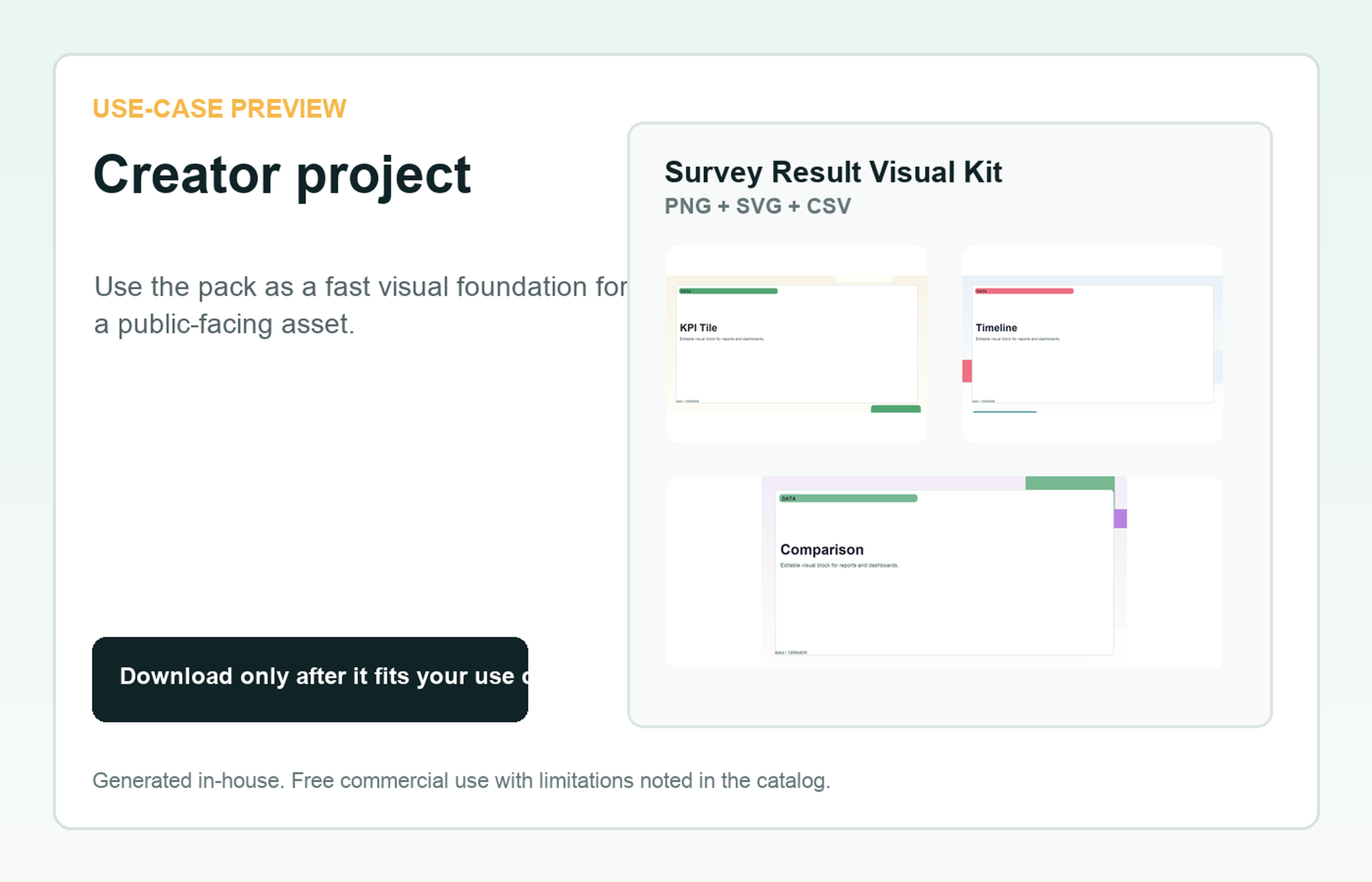 Survey Result Visual Kit Creator project use-case preview