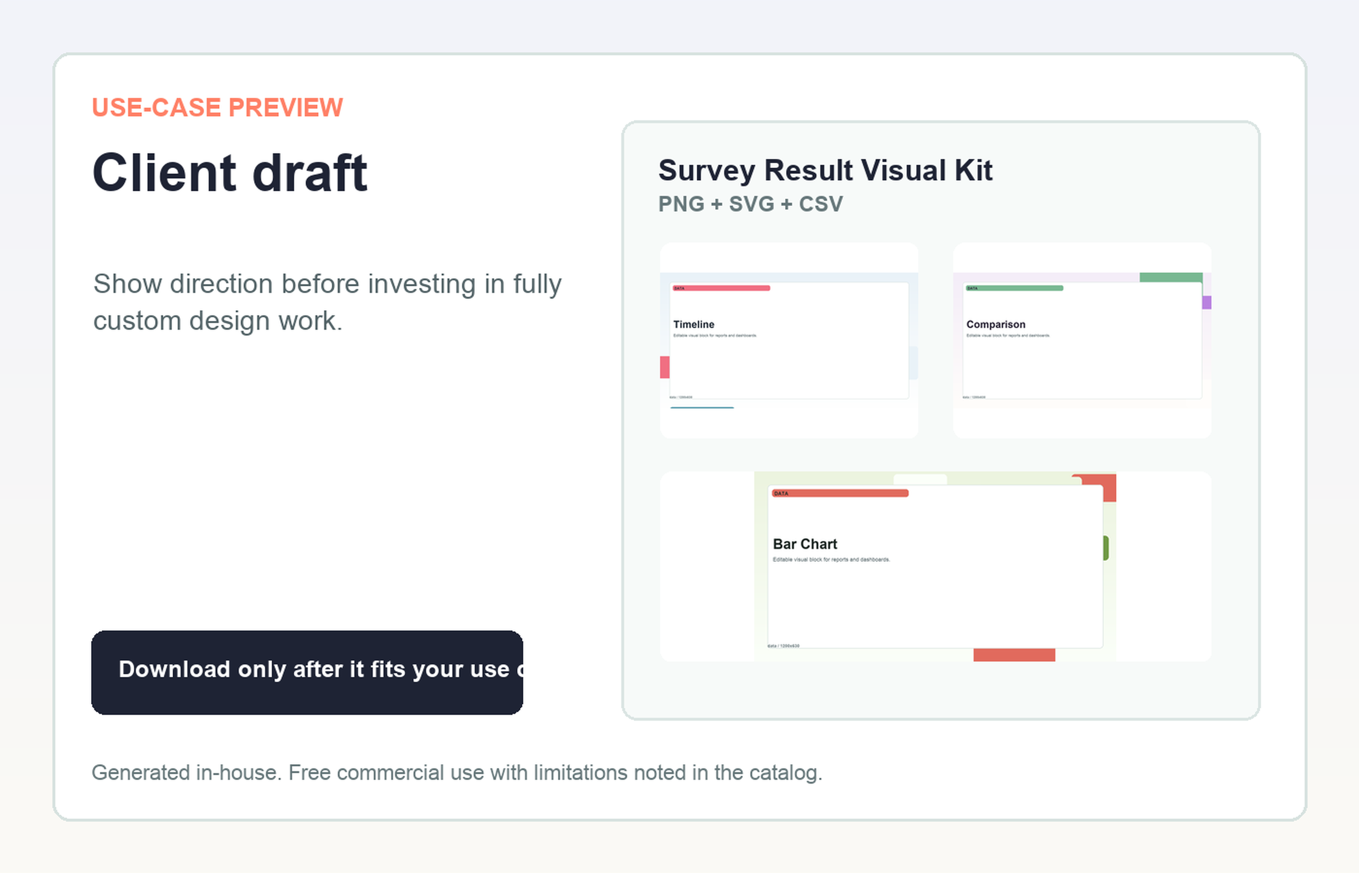 Survey Result Visual Kit Client draft use-case preview