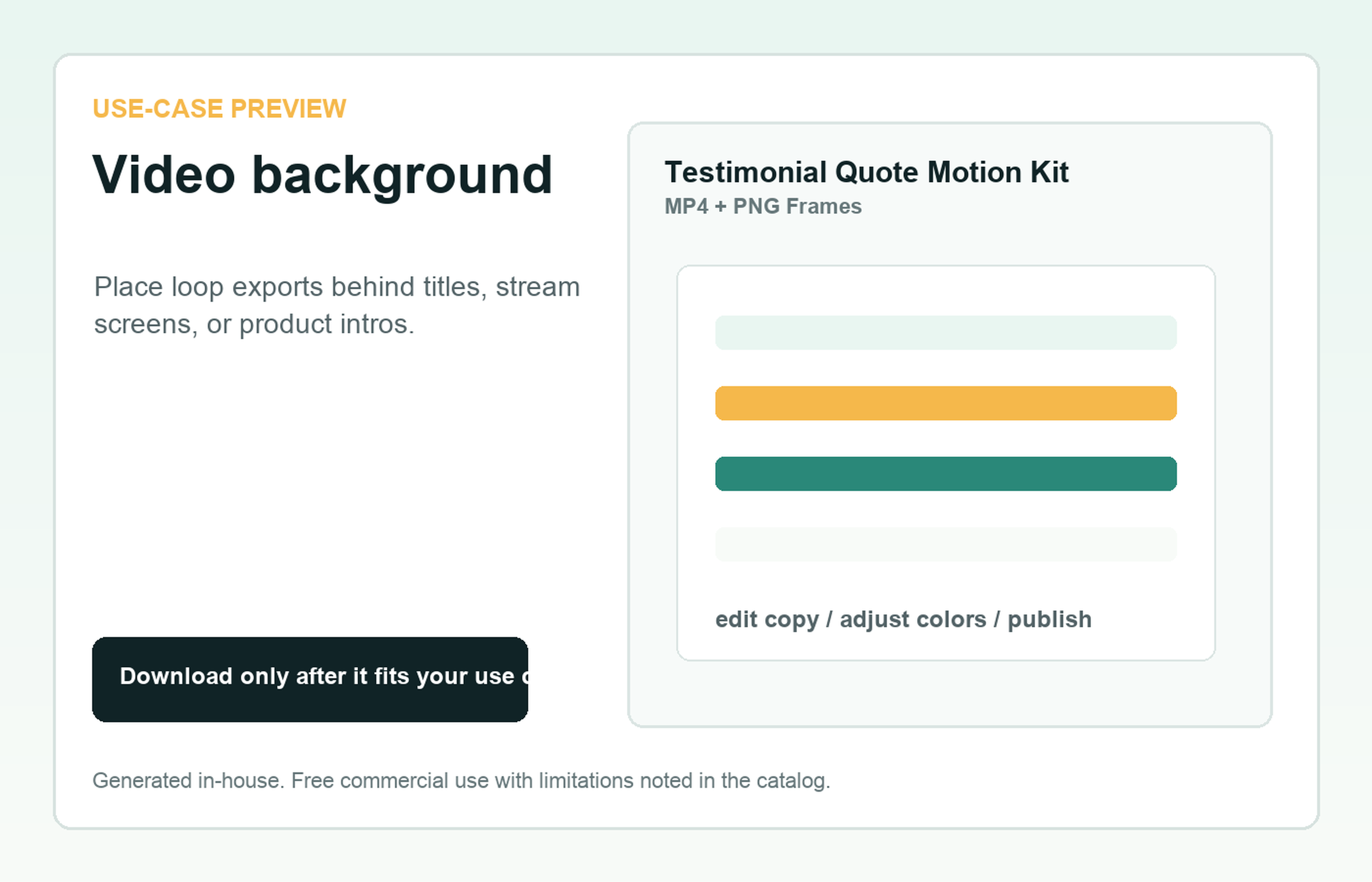 Testimonial Quote Motion Kit Video background use-case preview