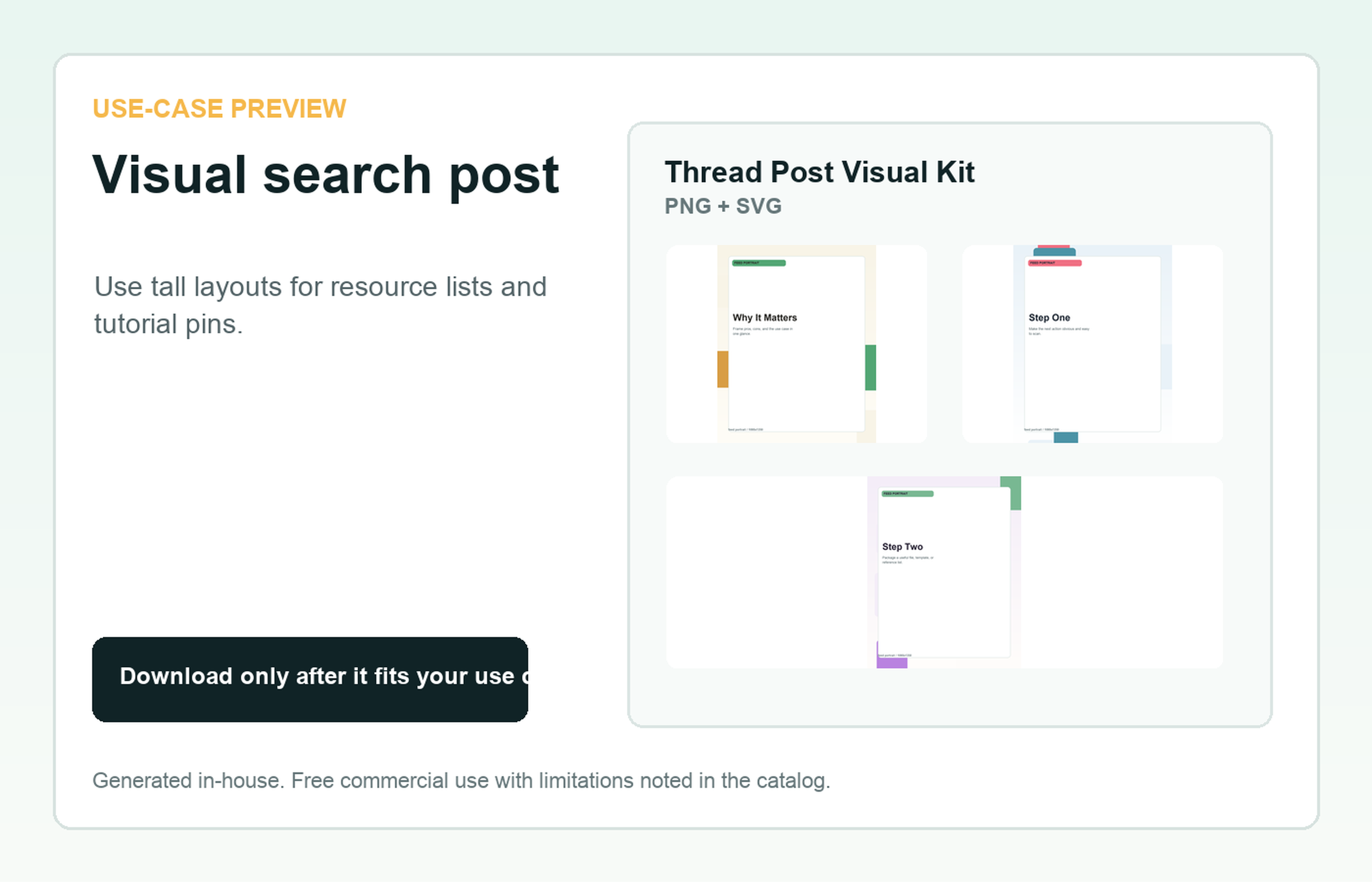 Thread Post Visual Kit Visual search post use-case preview