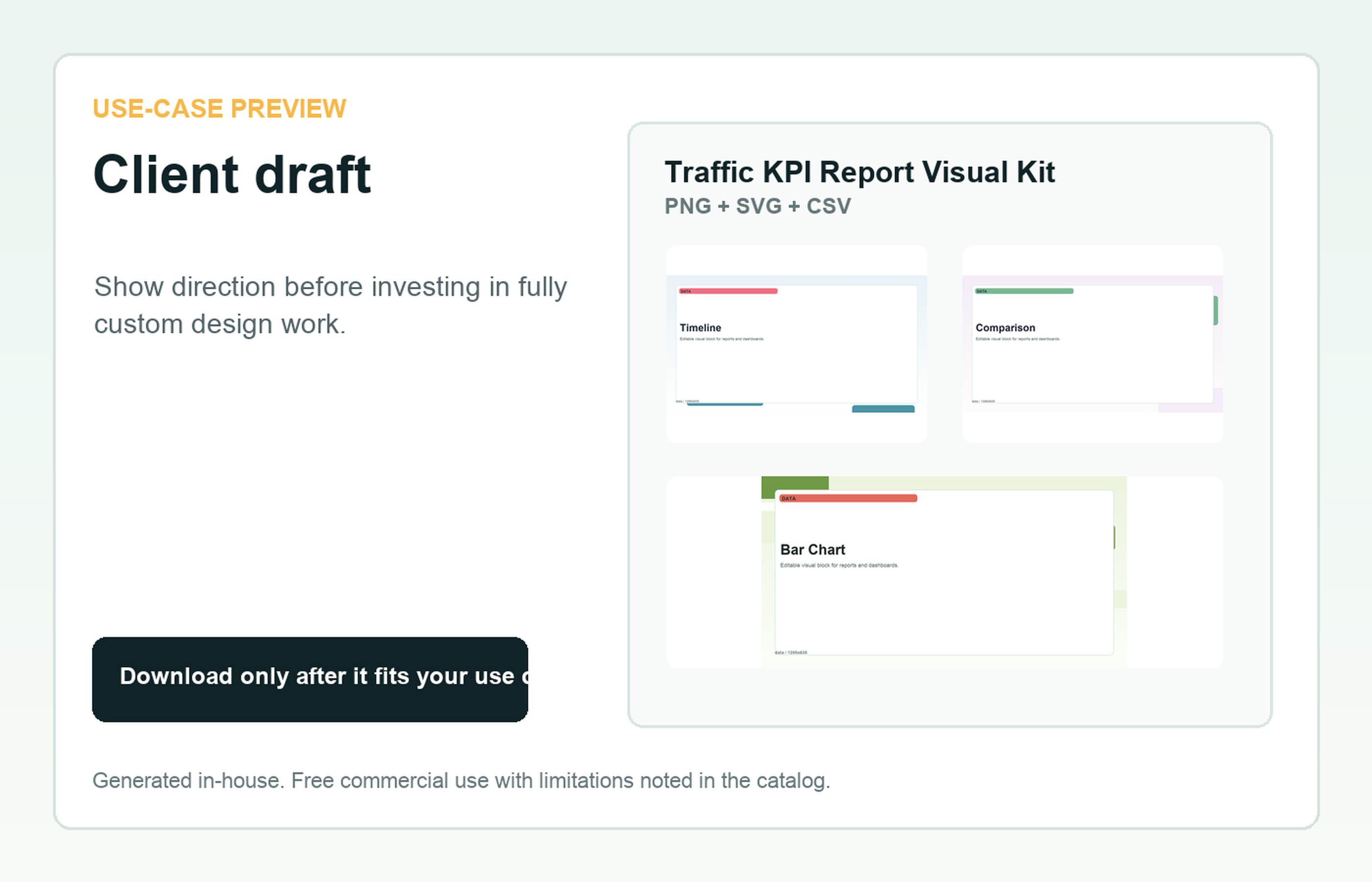 Traffic KPI Report Visual Kit Client draft use-case preview
